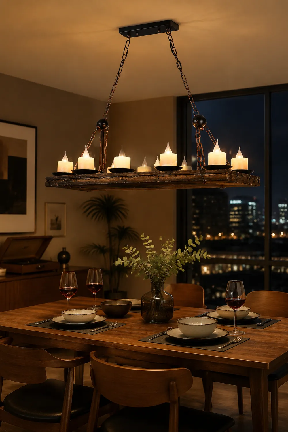 Austin Retro Chandelier, 3 Style, 21.5"/39.5" - Lumpaz