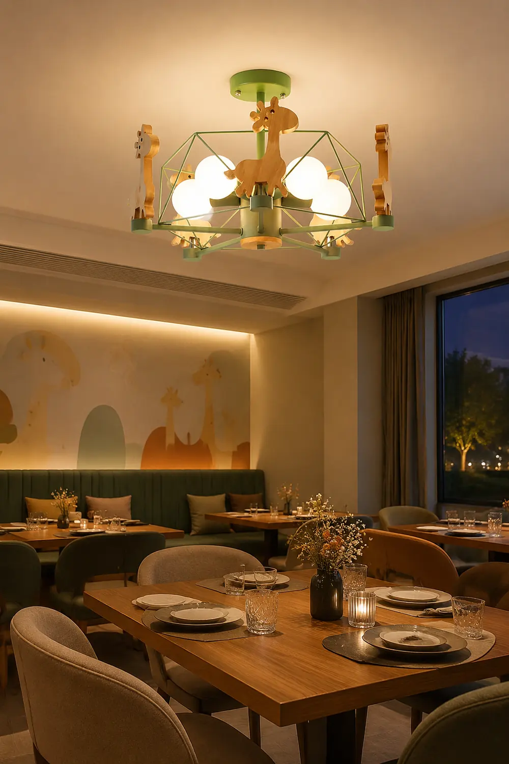 Minori Giraffes LED Flush Mount Ceiling Light - Lumpaz