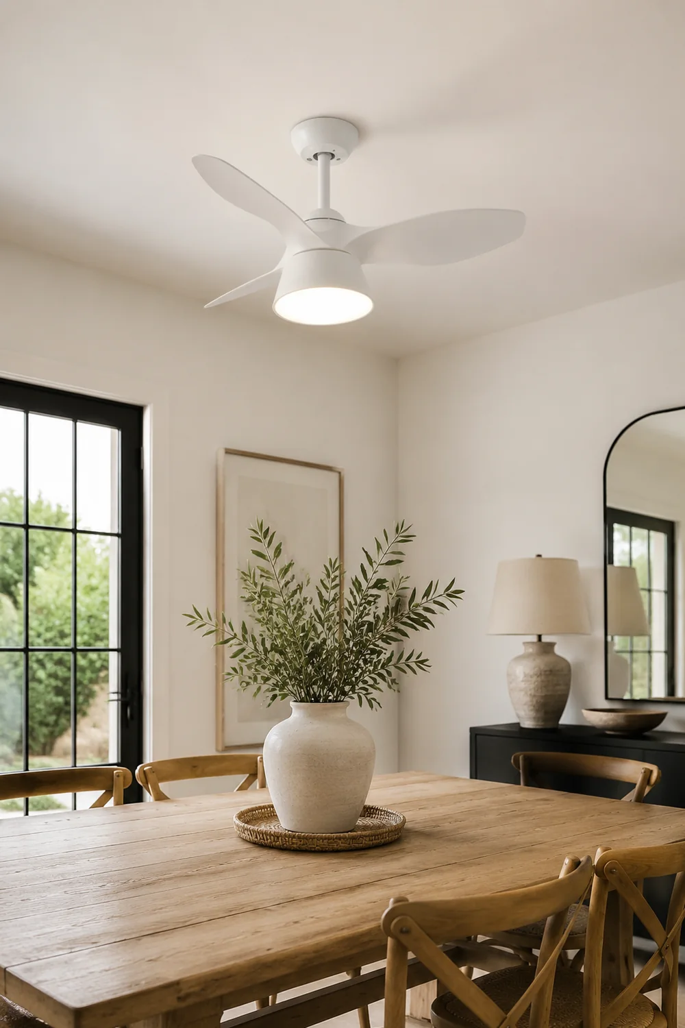 Walters Ceiling Fan with Light, 3 Color, L 33" - Lumpaz