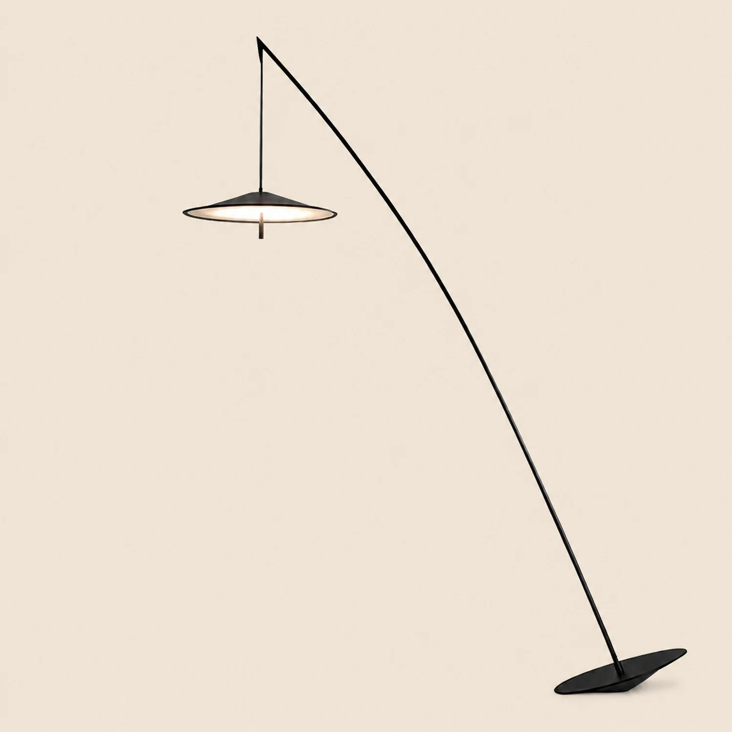 Salgado Frisbee Fishing Rod Floor Lamp, Living Room - Lumpaz