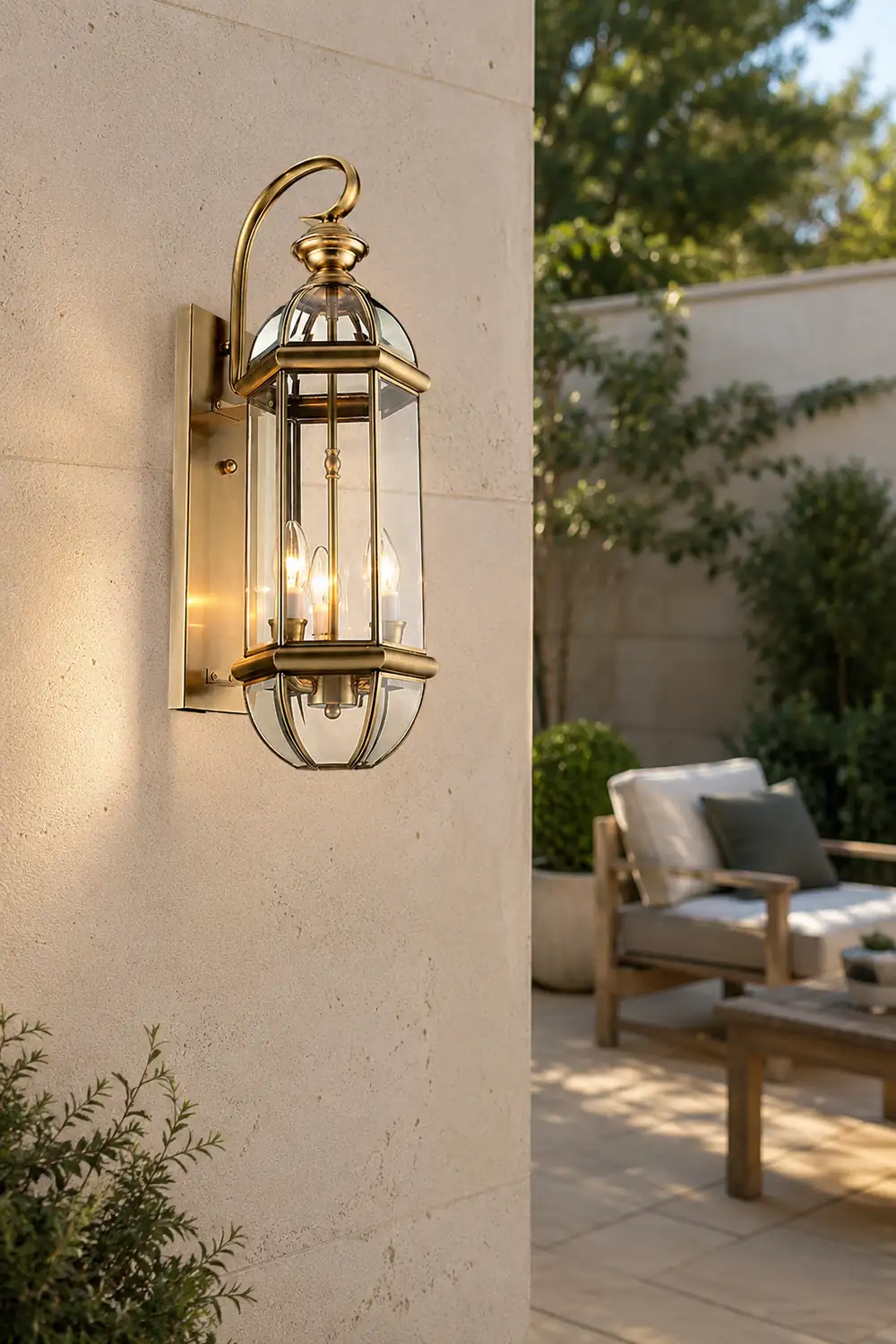 Retro Creative Copper Glass European Style Outdoor Wall Lights Exterior Lamp - Lumpaz