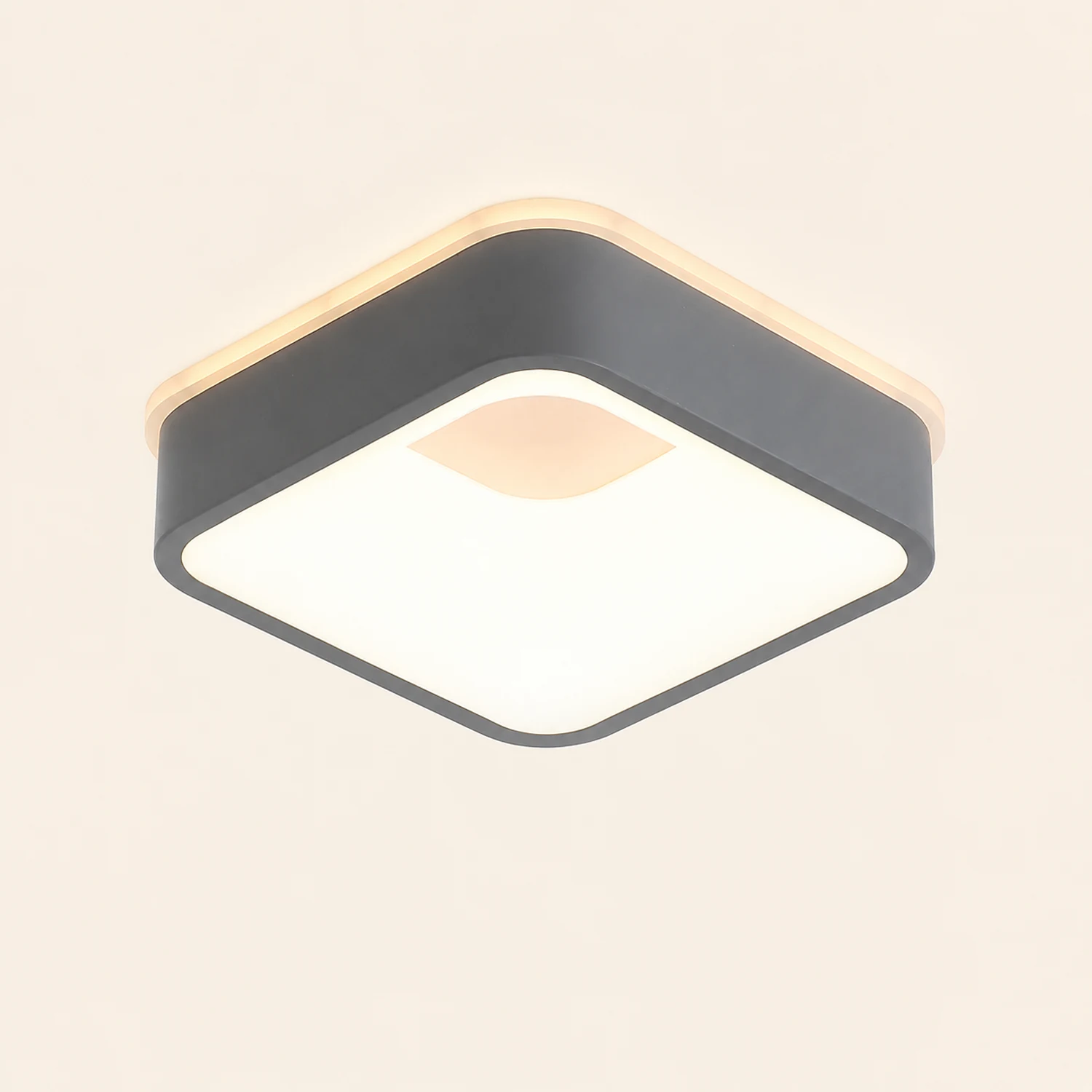Quinn Minimalist Hollow LED Flush Mount Ceiling Light, Round/Square - Lumpaz