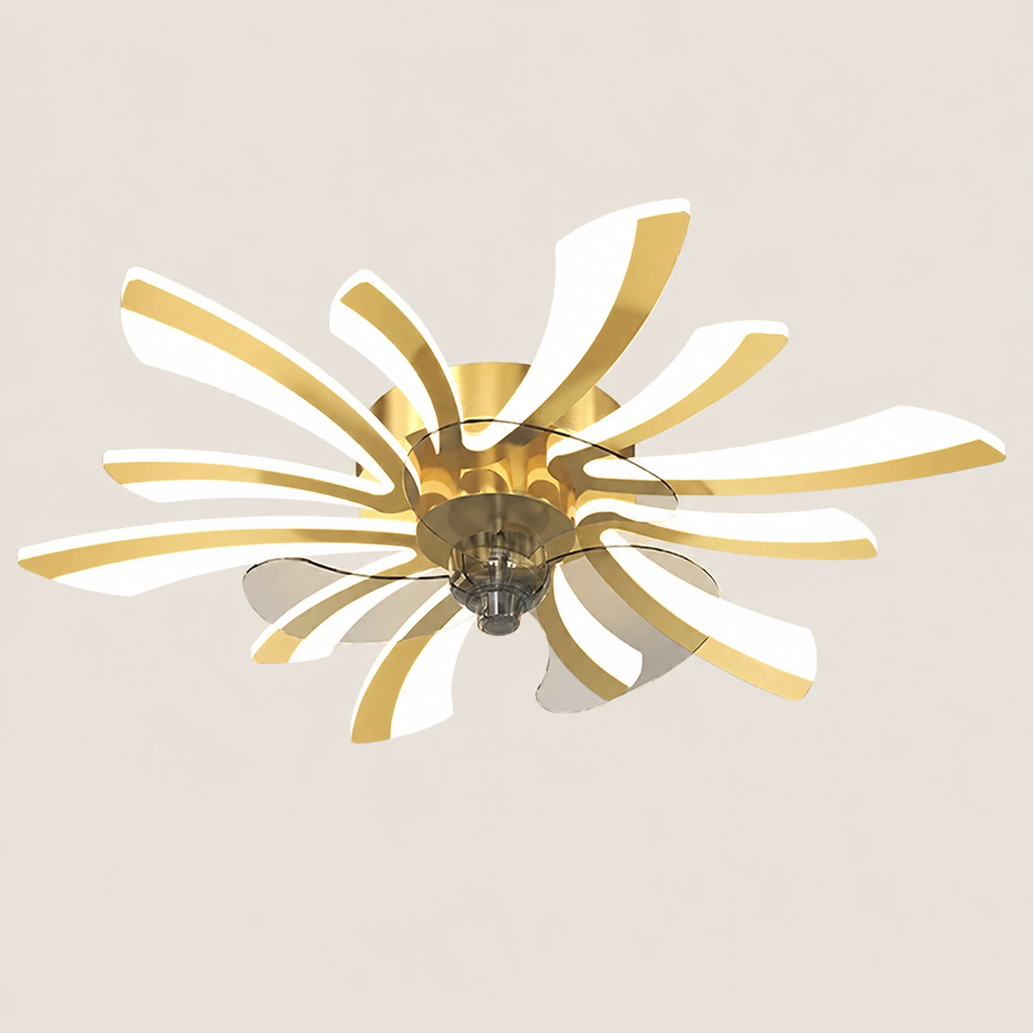 Hana Ceiling Fan with Light, 3 Color, L 26"/27"/31" - Lumpaz
