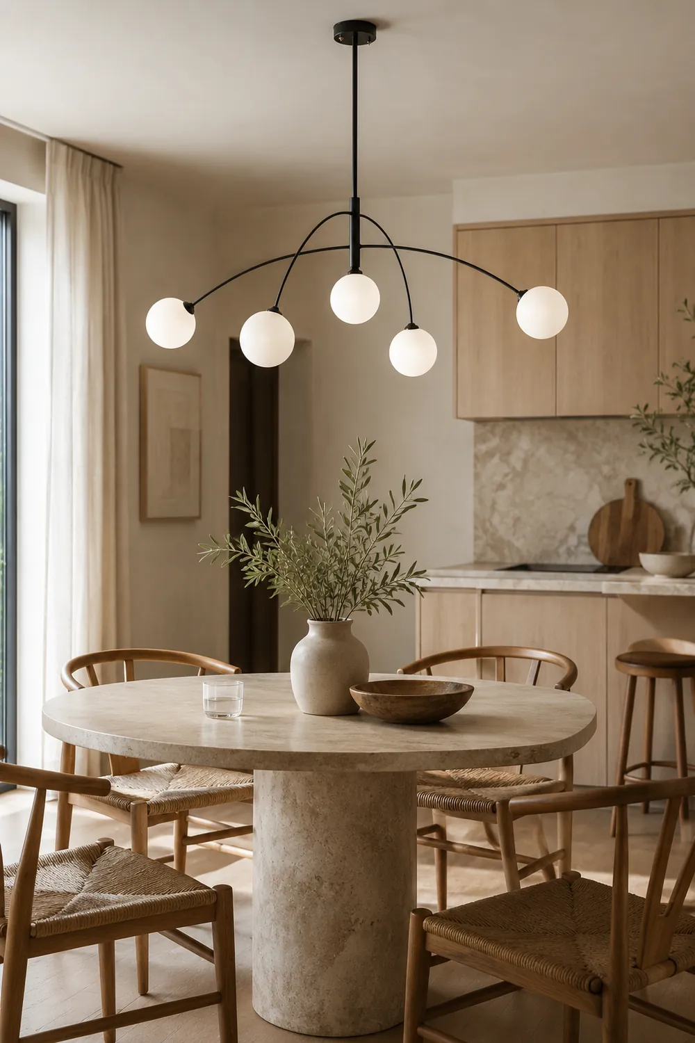 Valentina Pendant Light Globe Modern, Metal/Glass, Black/Gold, Bedroom - Lumpaz