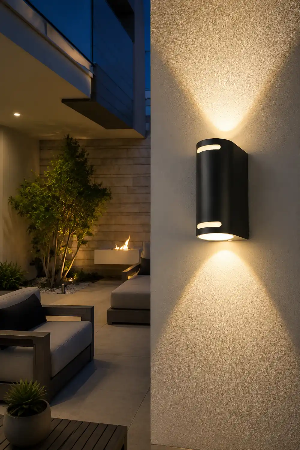 Simple Square Waterproof up and down Lighting LED Outdoor Wall Lights - Lumpaz