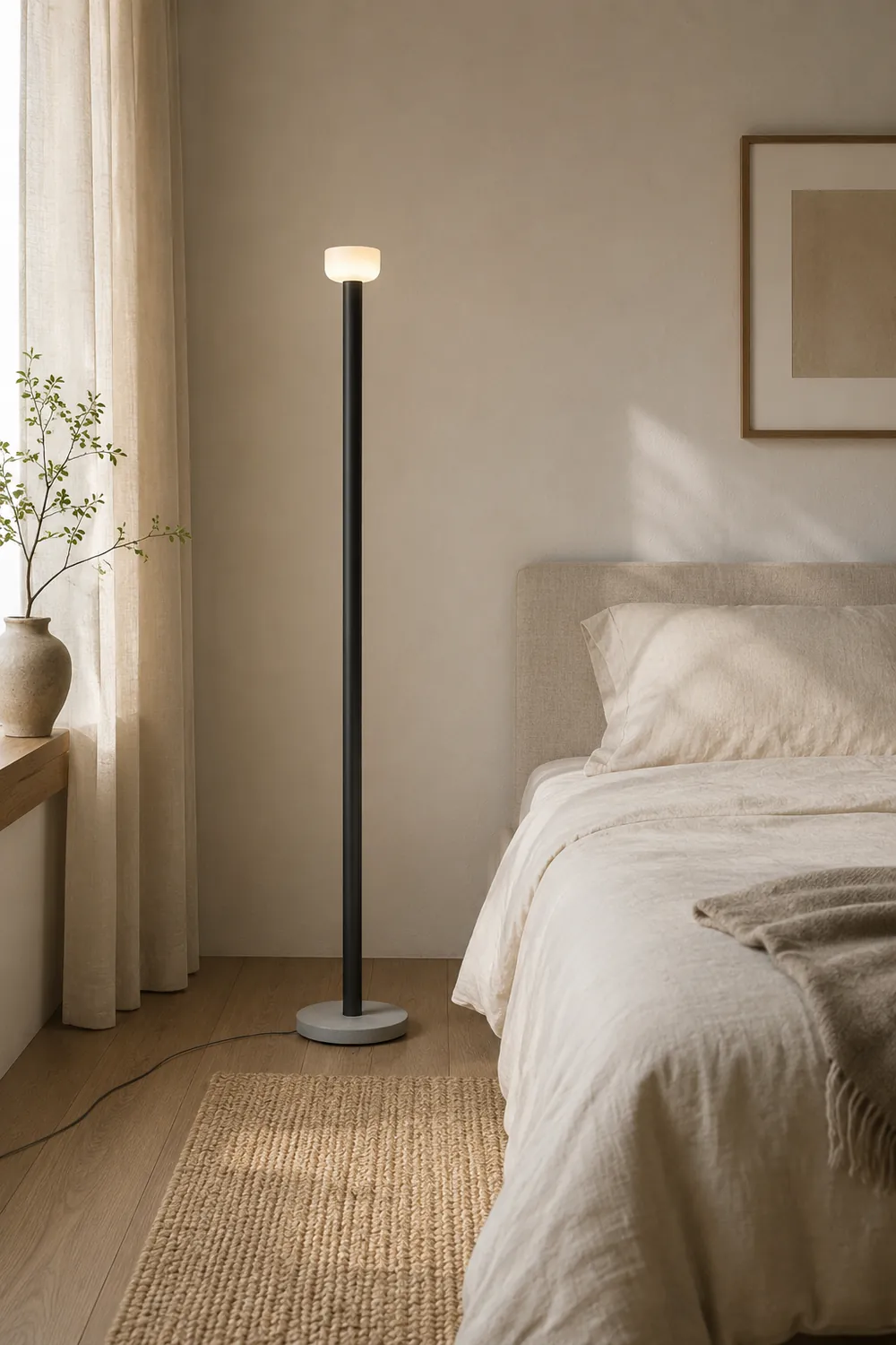Avi Floor Lamp Nordic/Minimalist Metal, Black/White/Red/Yellow, Dining Room - Lumpaz