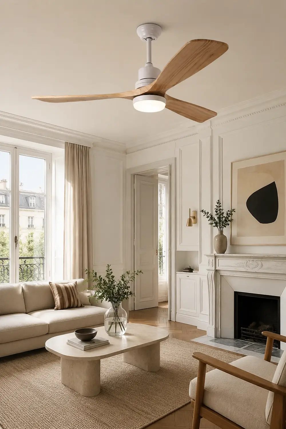 Ozawa 3-Blade Ceiling Fan with Light, DIA 52'' - Lumpaz