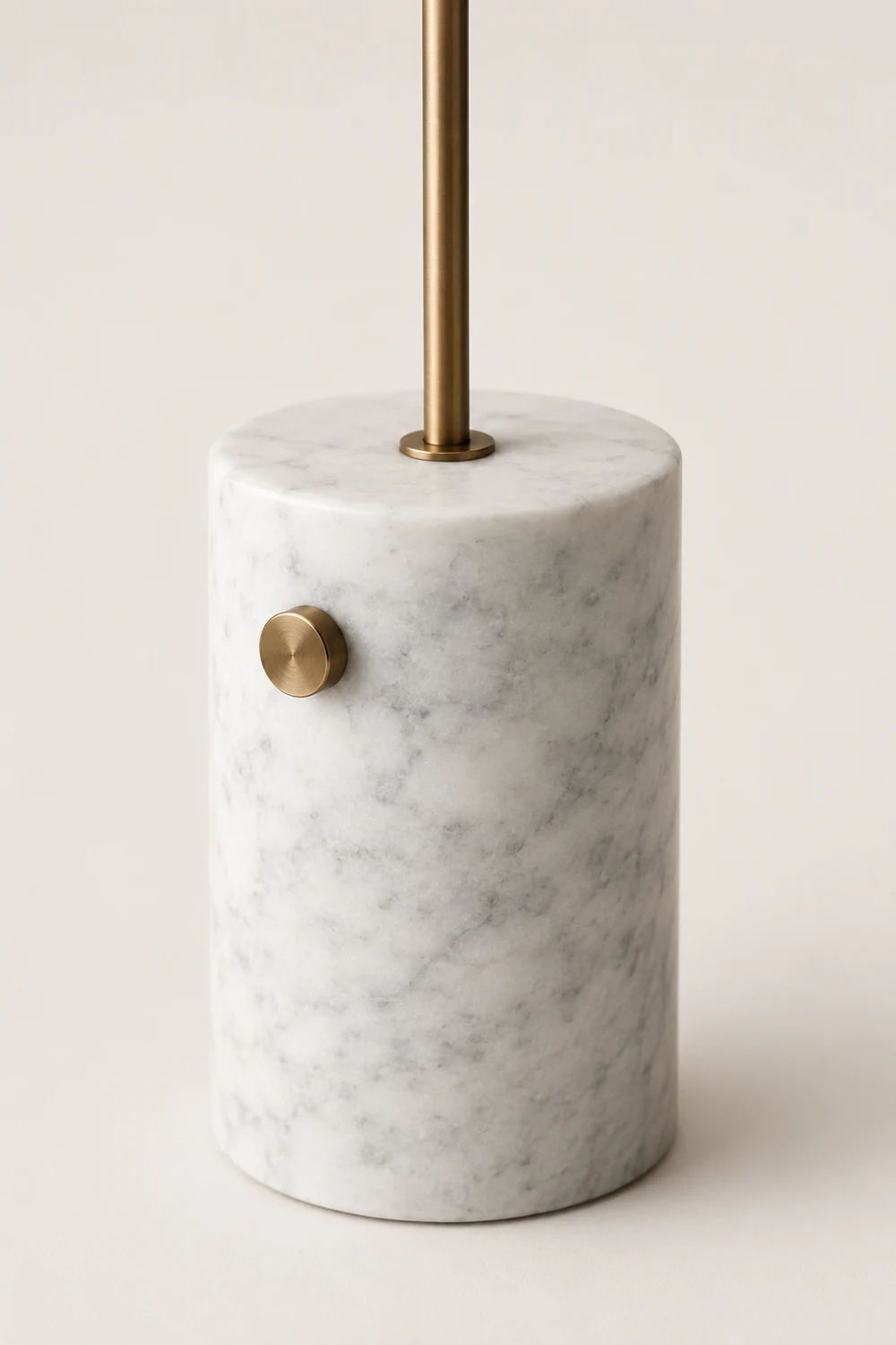 Valentina Modern Globe Metal Marble Floor Lamp, Black/Brass - Lumpaz