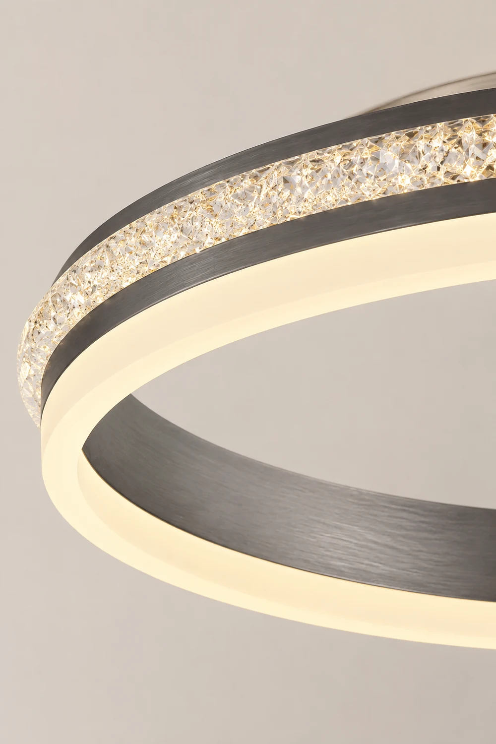 Quinn Modern Ring Metal/Acrylic Flush Mount Ceiling Lights, Silver - Lumpaz