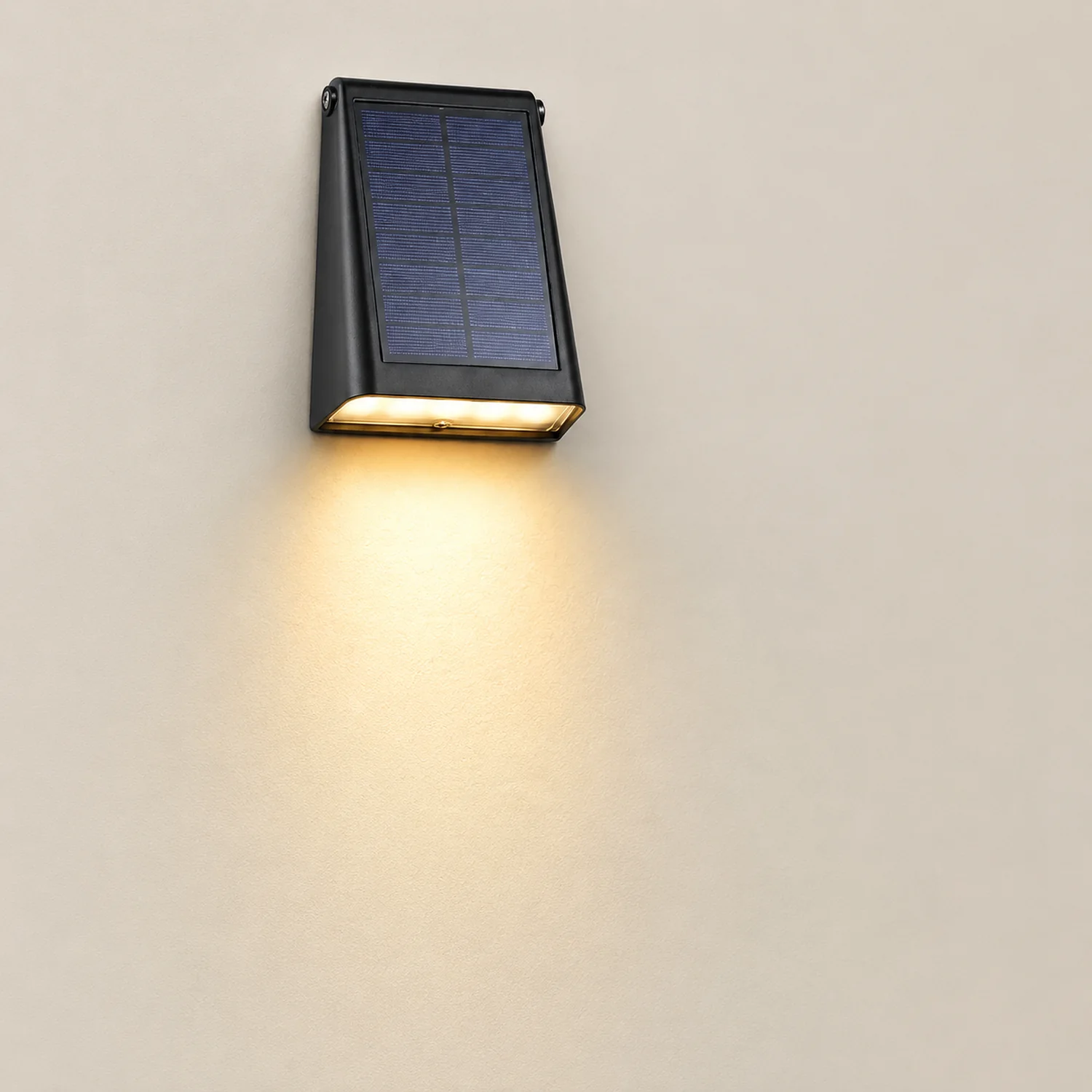 90° Adjustable Intelligent LED Waterproof Black Modern Solar Wall Lights - Lumpaz