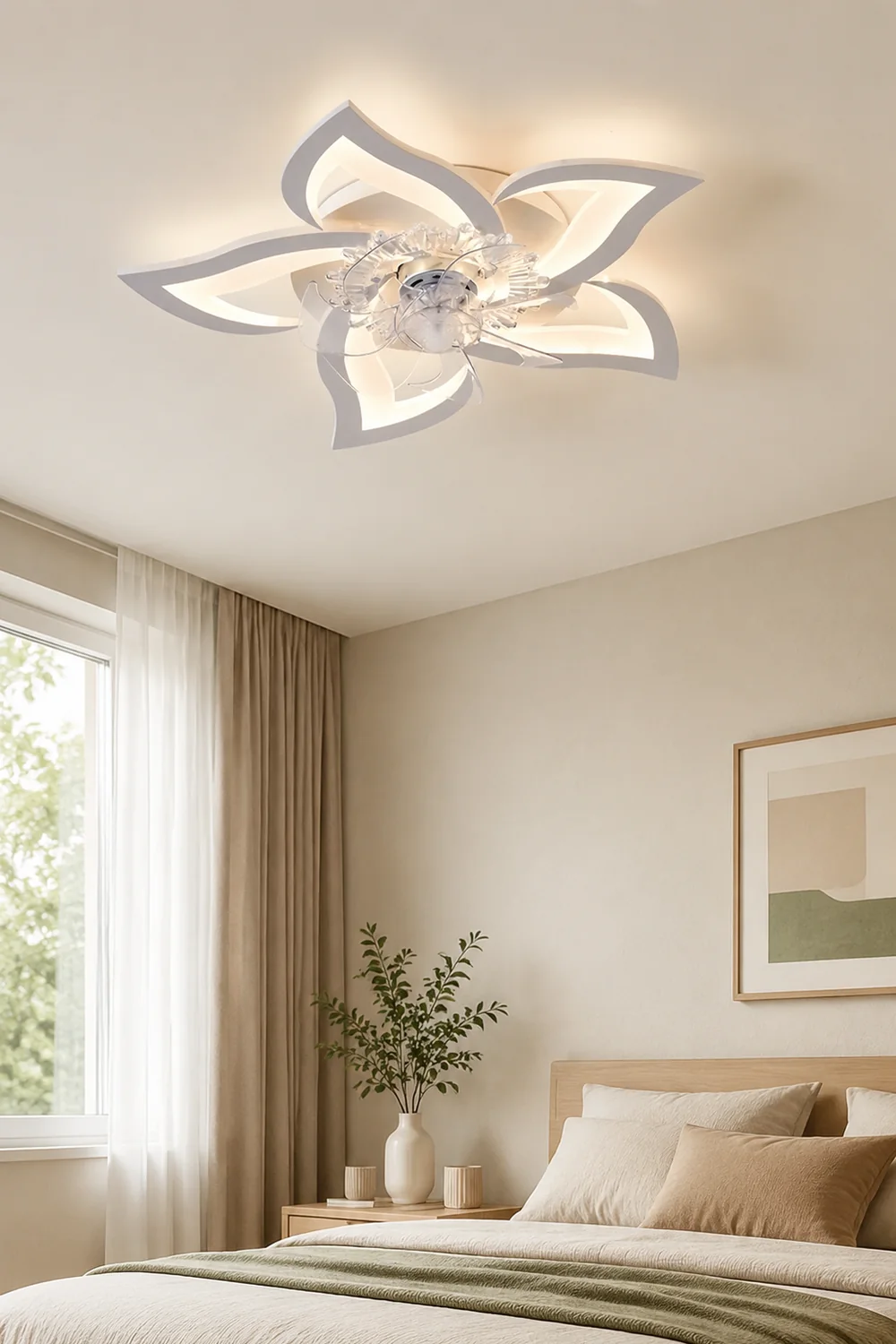 Hana Ceiling Fan with Light, 8 Style - Lumpaz