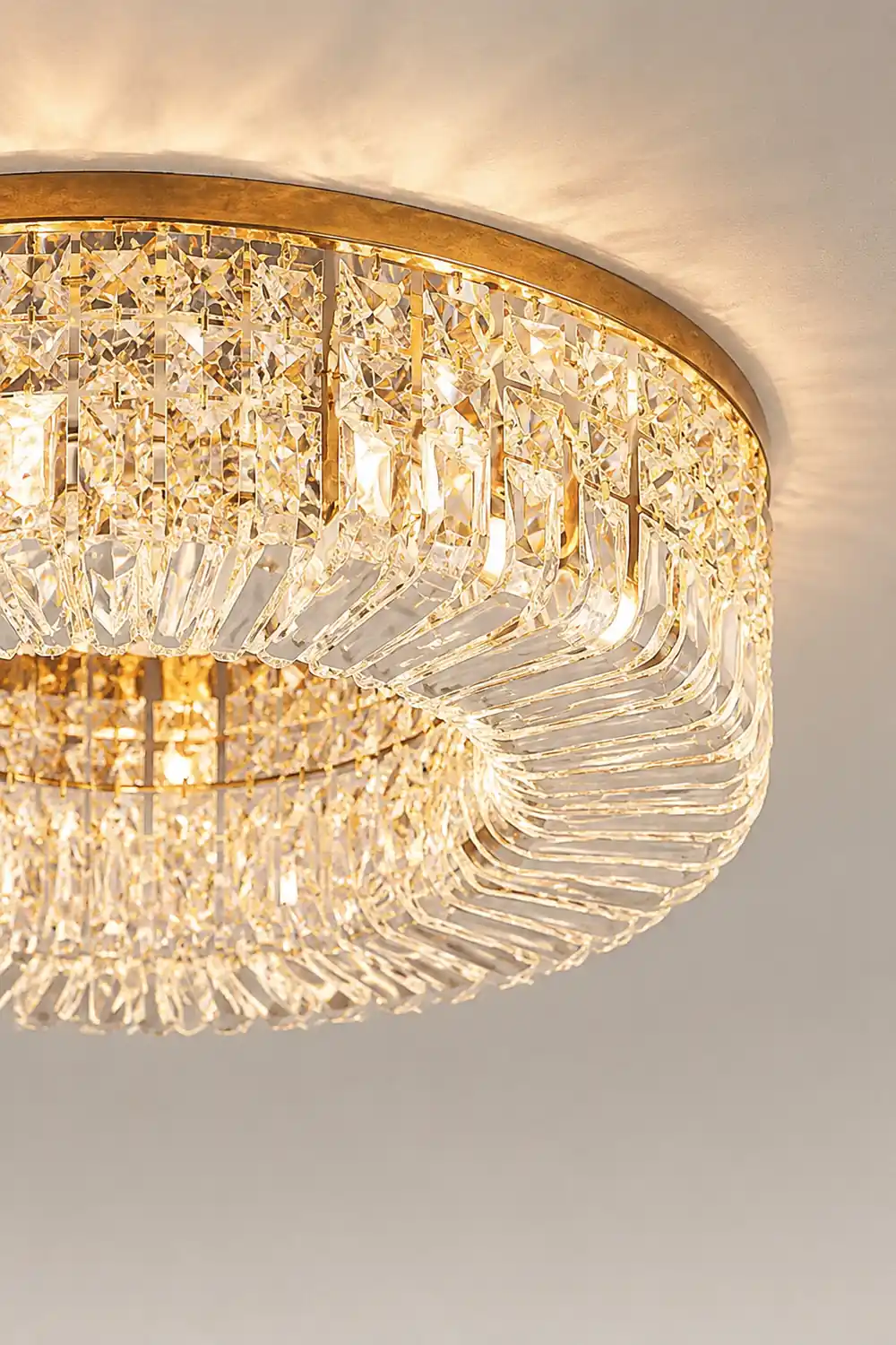 Marilyn Luxury Flush Mount Metal/Crystal Ceiling Light - Lumpaz