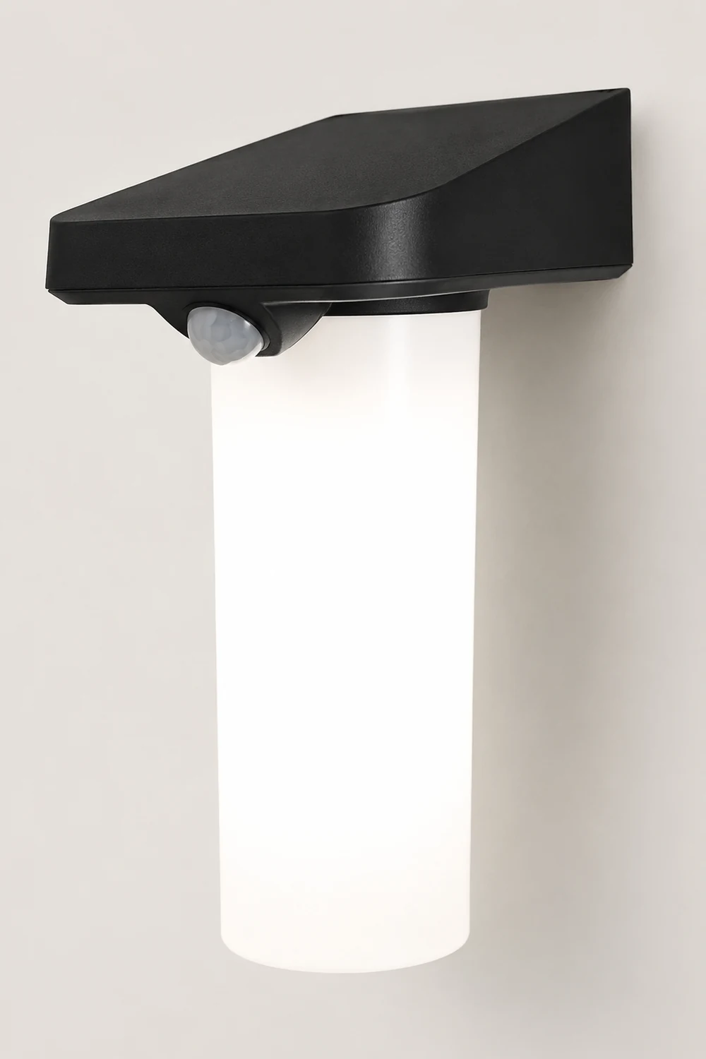 Modern LED Black Outdoor Solar Wall Lights with Motion Sensor - Lumpaz