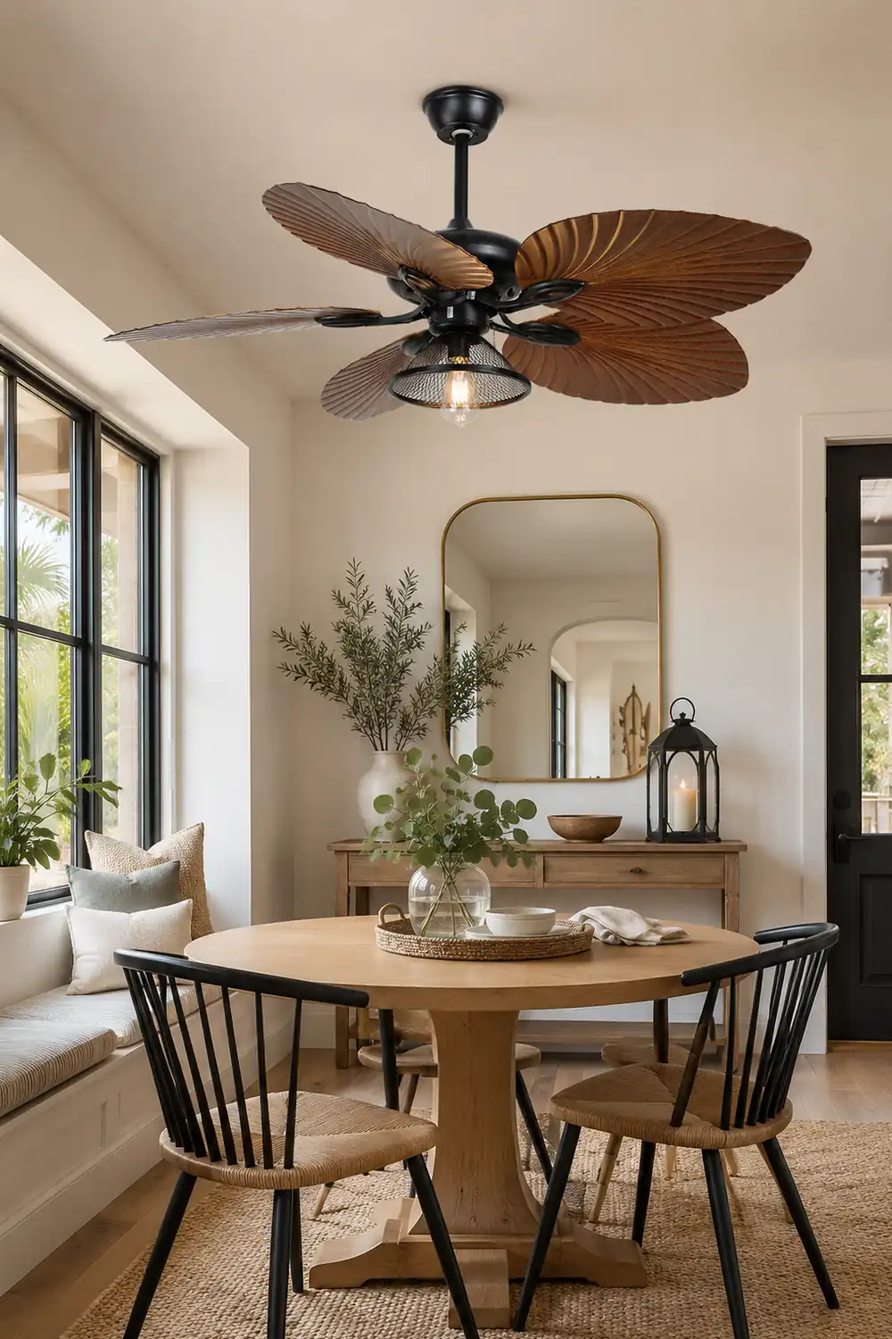 Ross 5-Blade Ceiling Fans /Lantern, 1/3/5 Heads, DIA 51.9'' - Lumpaz