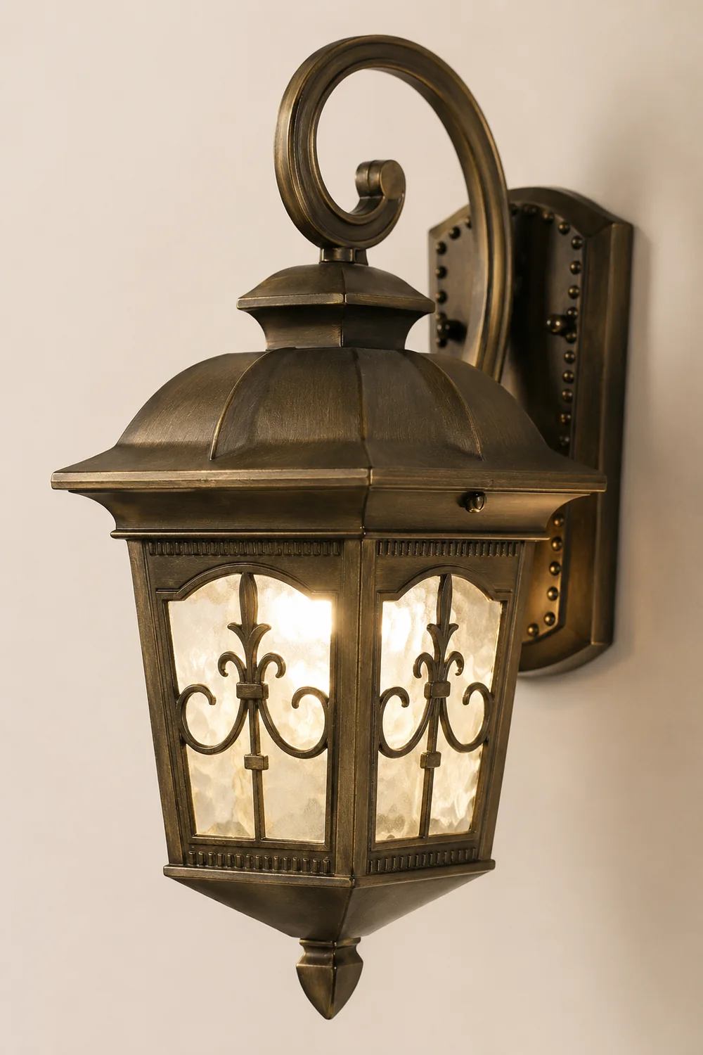 Waterproof Retro Elegant LED Glass European Style Outdoor Wall Lights - Lumpaz