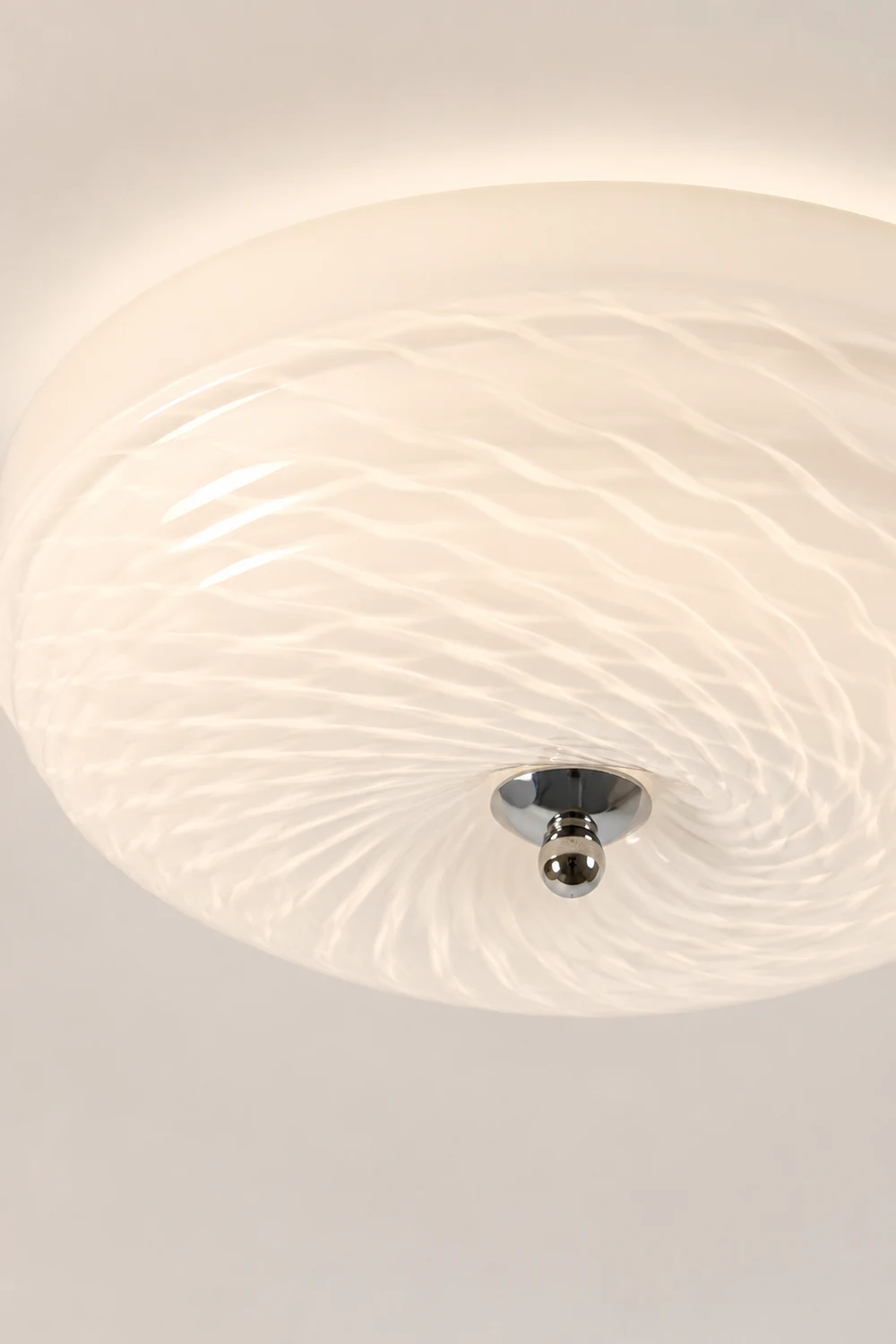 Hailie Design Circle LED Ceiling Light Metal/Glass White Bedroom/Living Room - Lumpaz