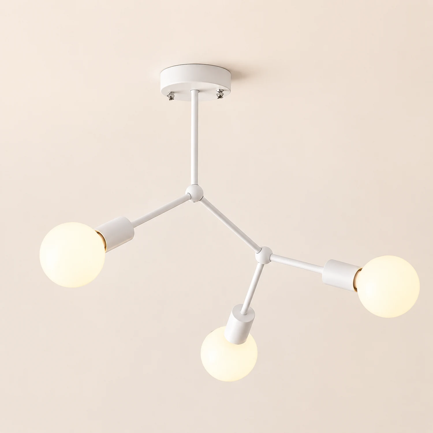Valentina Industrial Bubbles Chandelier, Black/White/Gold - Lumpaz