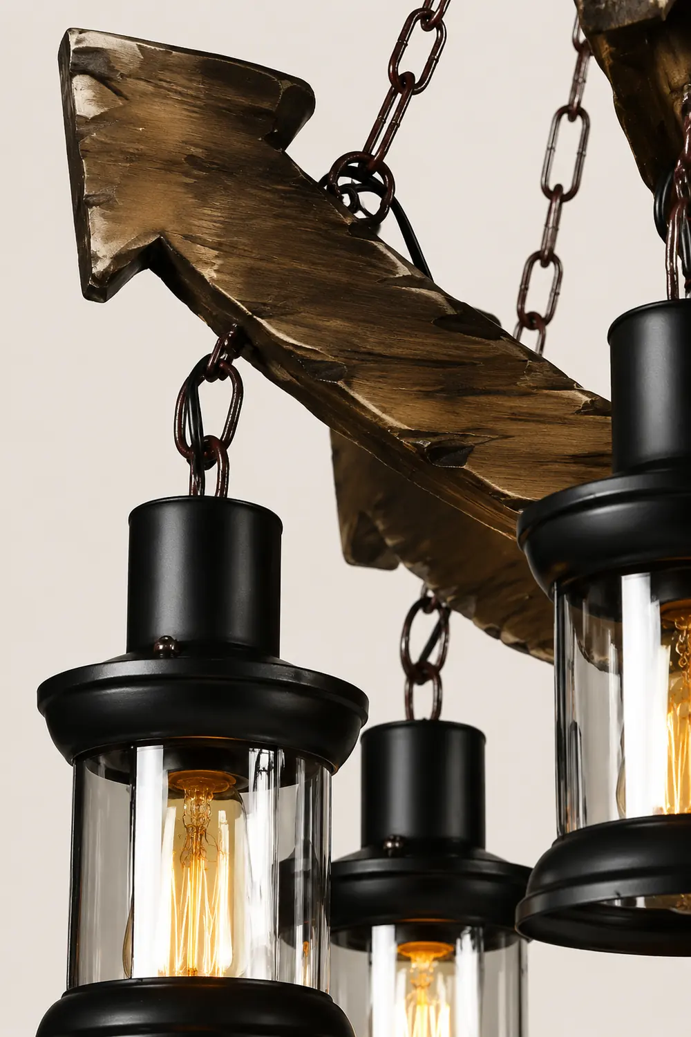 Austin Pendant Light Mid Century/Modern, Metal/Wood, Dining Room - Lumpaz