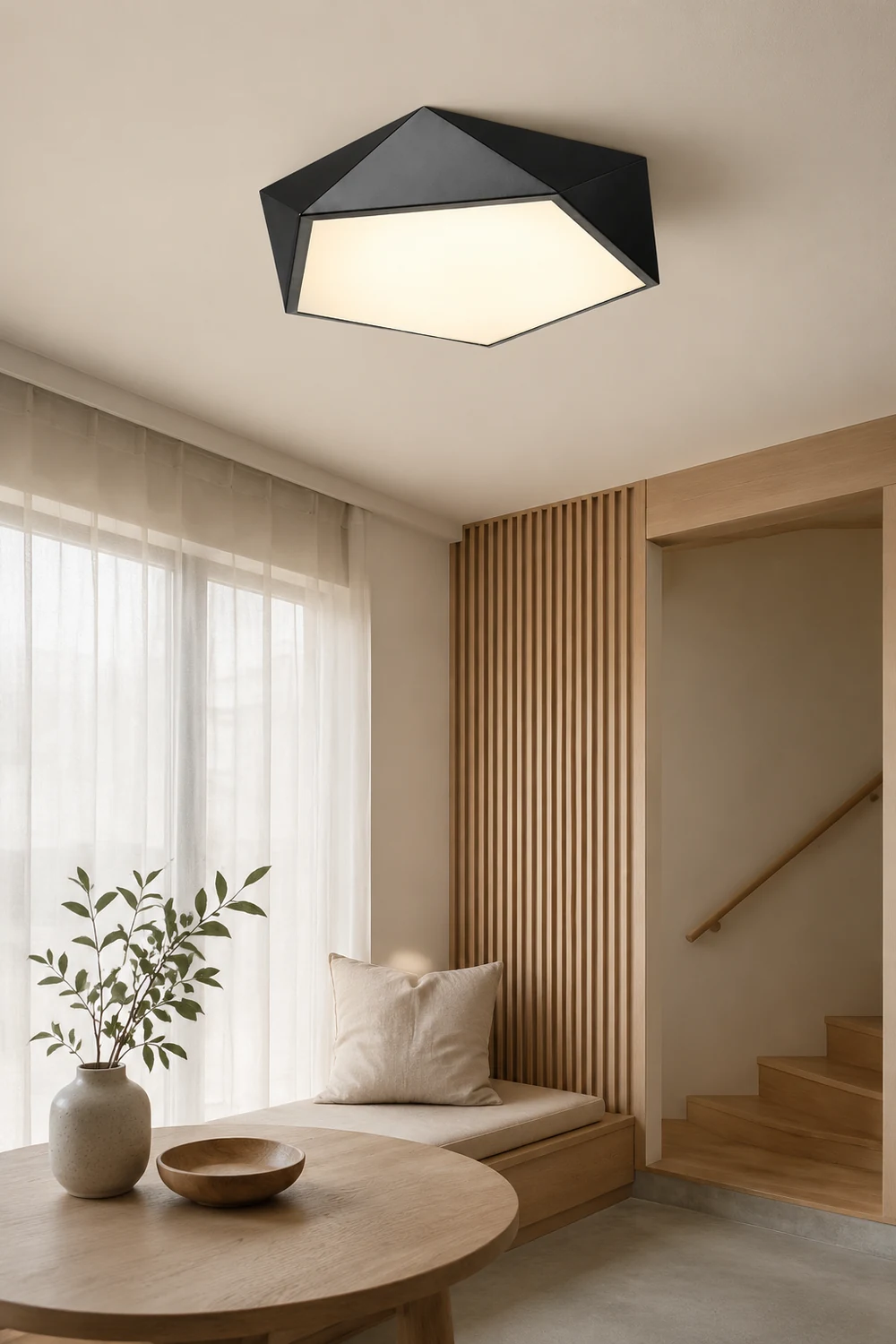 Quinn Modern Flush Mount Ceiling Light, DIA 40/55CM - Lumpaz