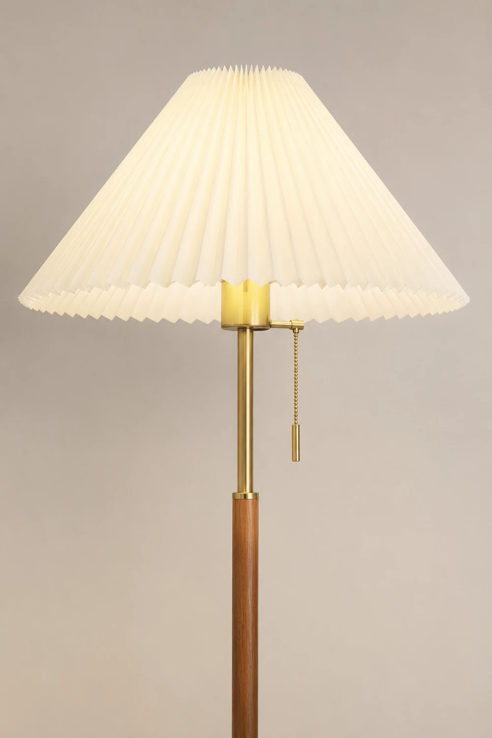Ozawa Modern Pleated Metal Fabric Floor Lamp - Lumpaz