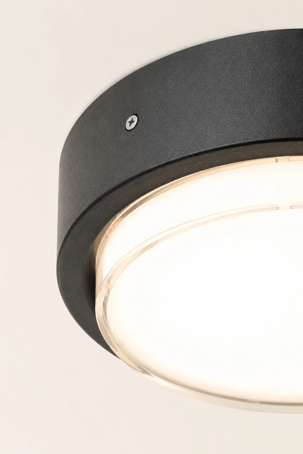 Orr Modern Flush Mount Ceiling Light, Metal/Acrylic, Square/Round, Black/Brown - Lumpaz