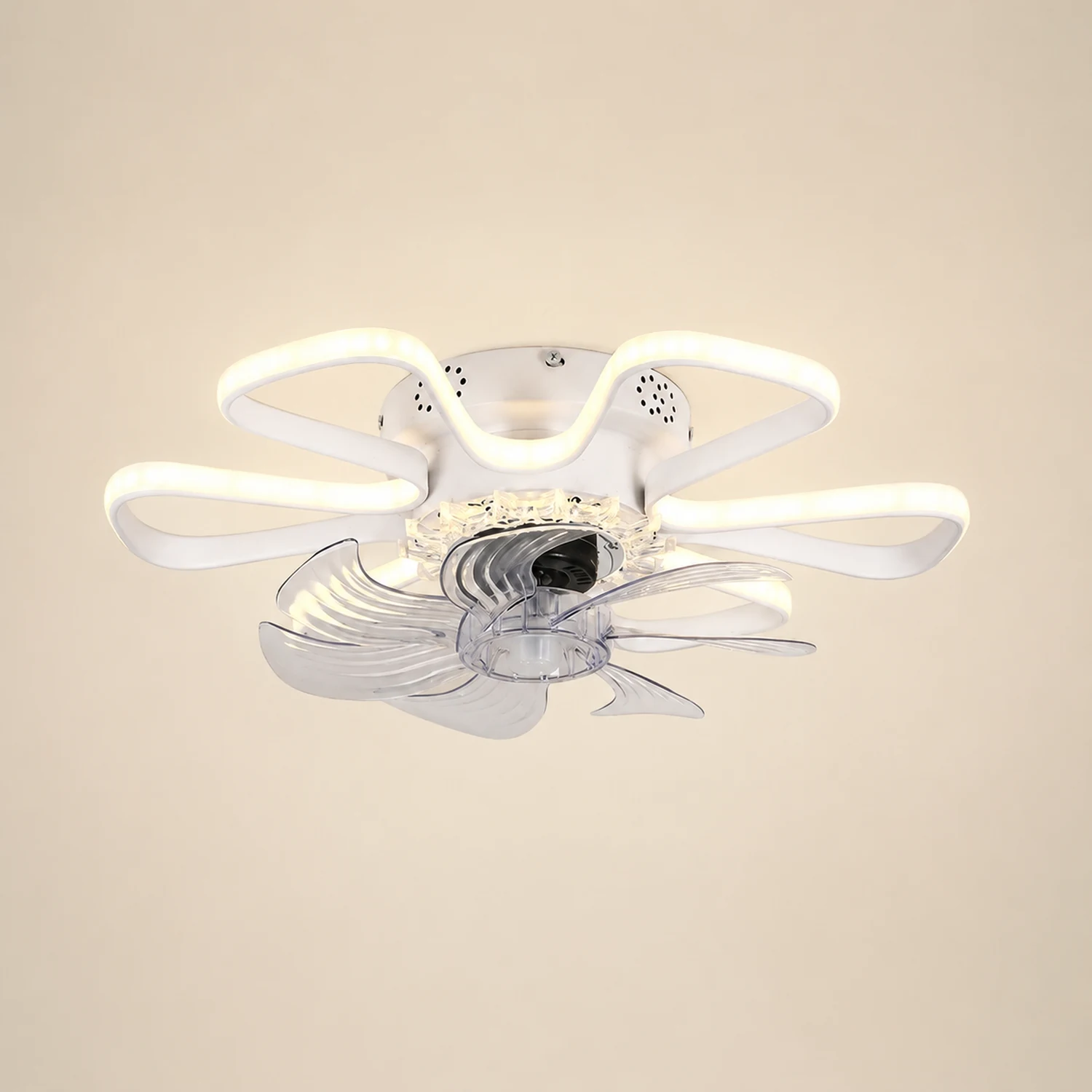 Hana Ceiling Fan with Light, 3 Color, DIA 20" - Lumpaz