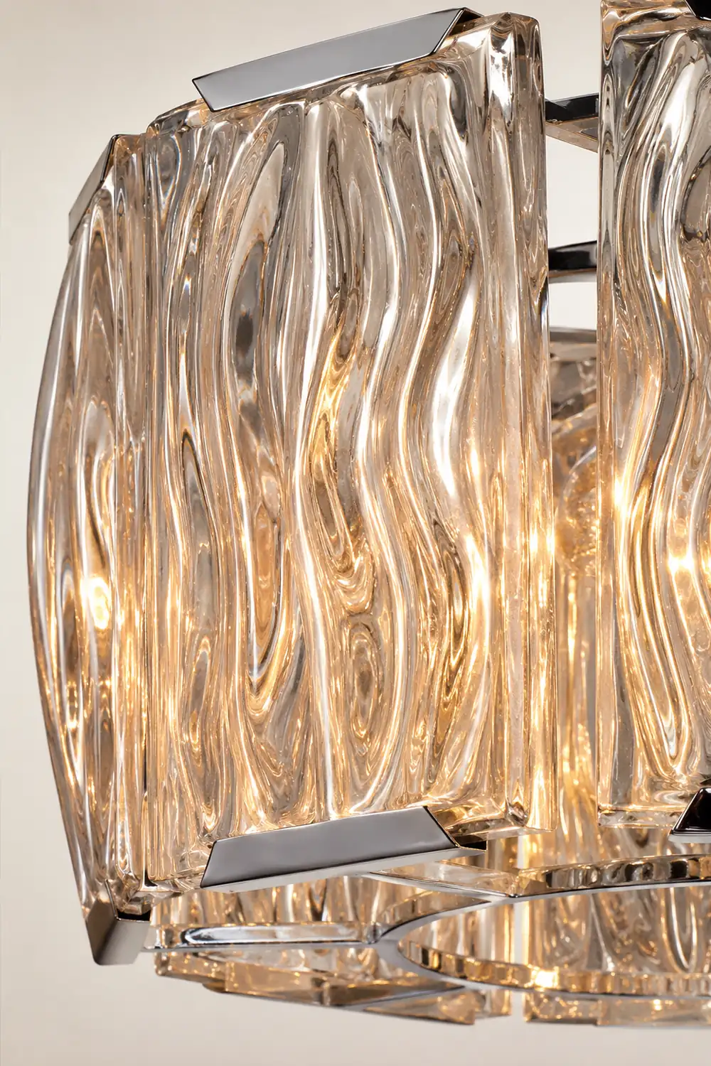 Marilyn Modern Crystal Chandelier, Clear/Champagne - Lumpaz