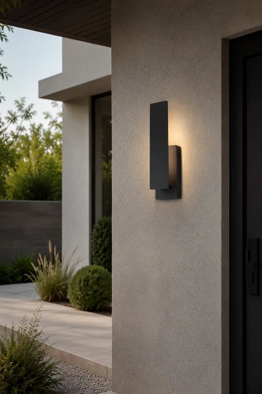 Waterproof Minimalist Aluminum LED Black Modern Outdoor Wall Light - Lumpaz
