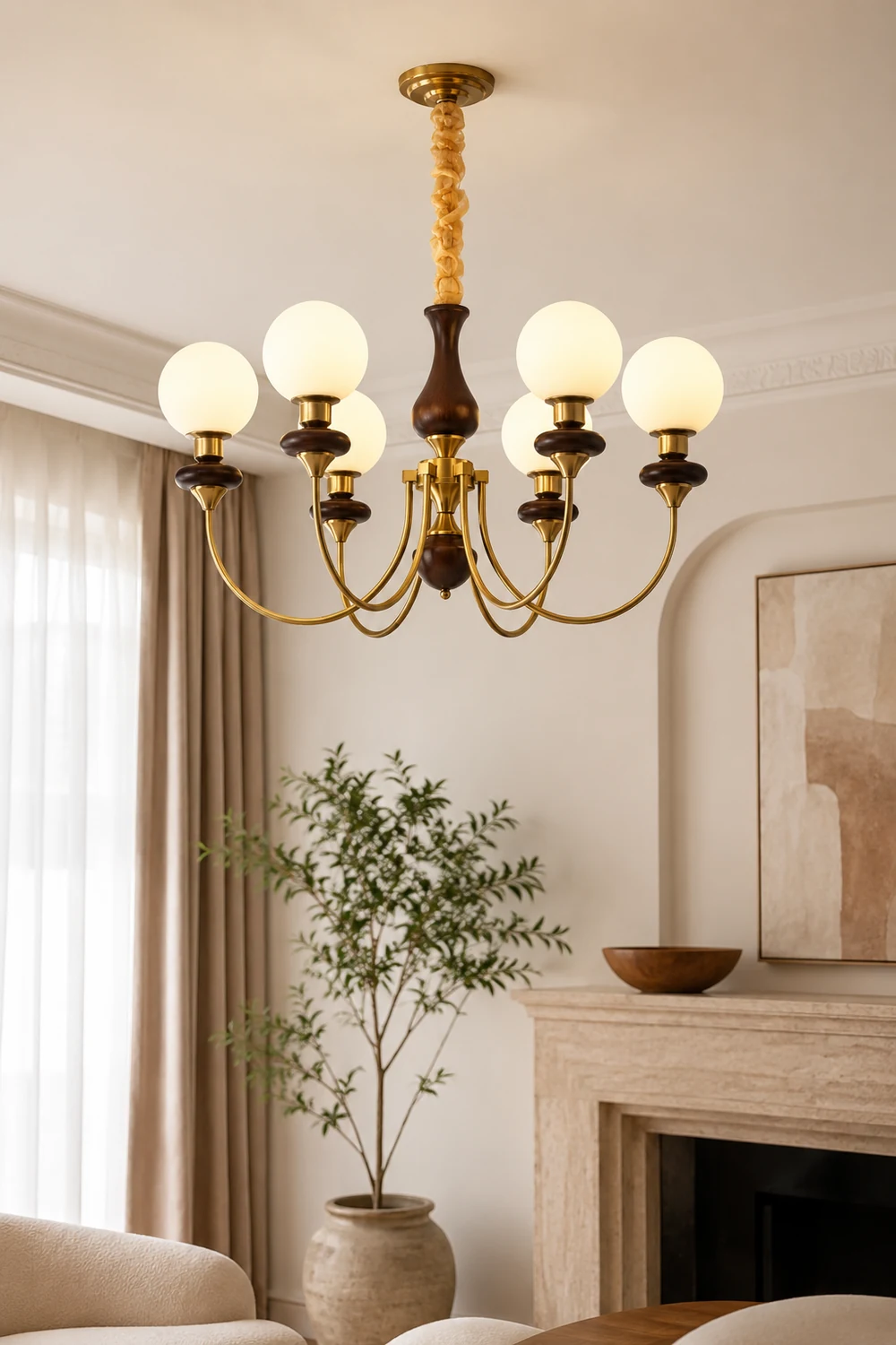 Silva Modern Luxury Decorative LED Chandelier Gold Metal Living Room - Lumpaz