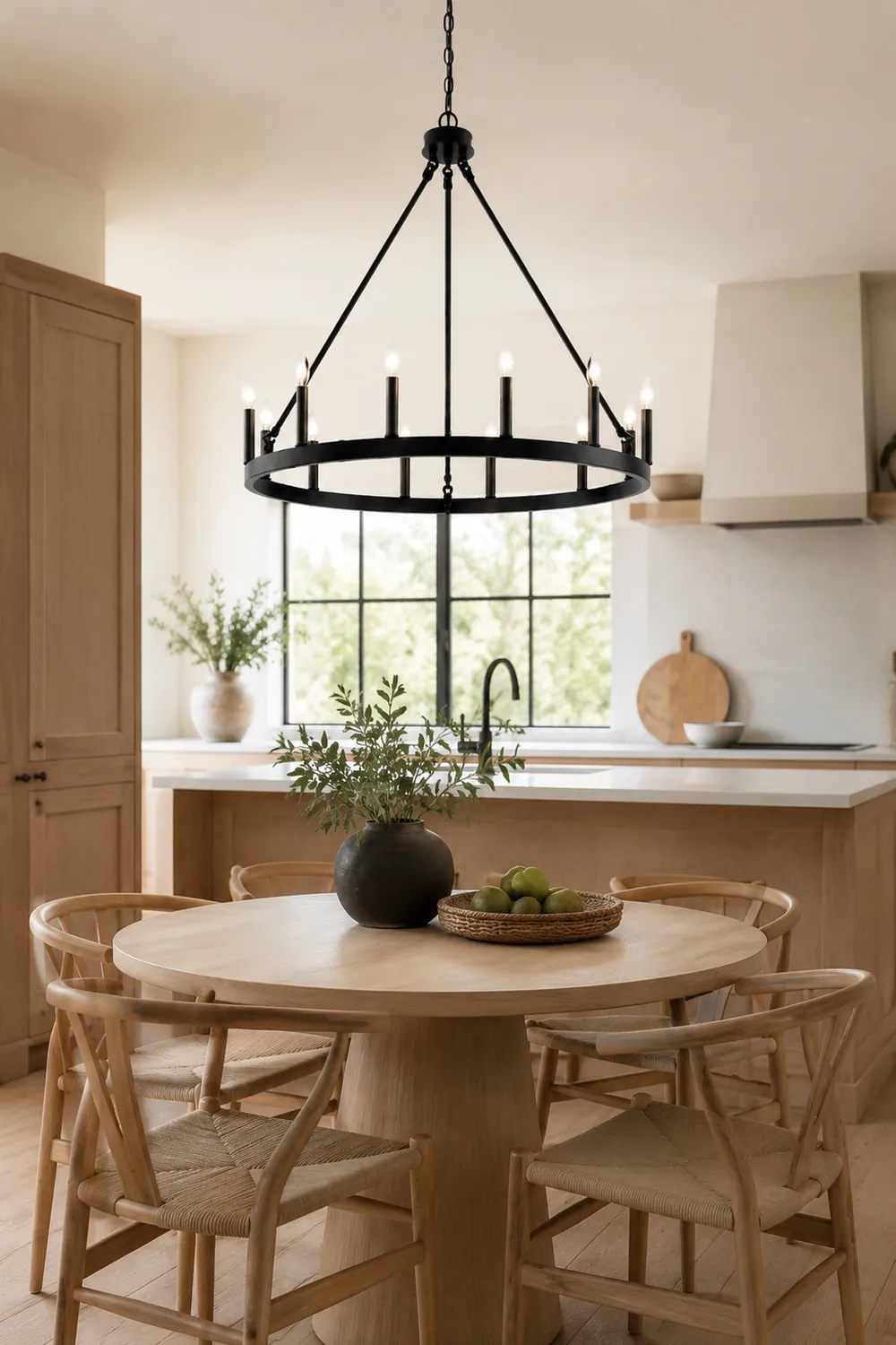 Silva Modern Industrial LED Chandelier Black Metal  Living Room - Lumpaz