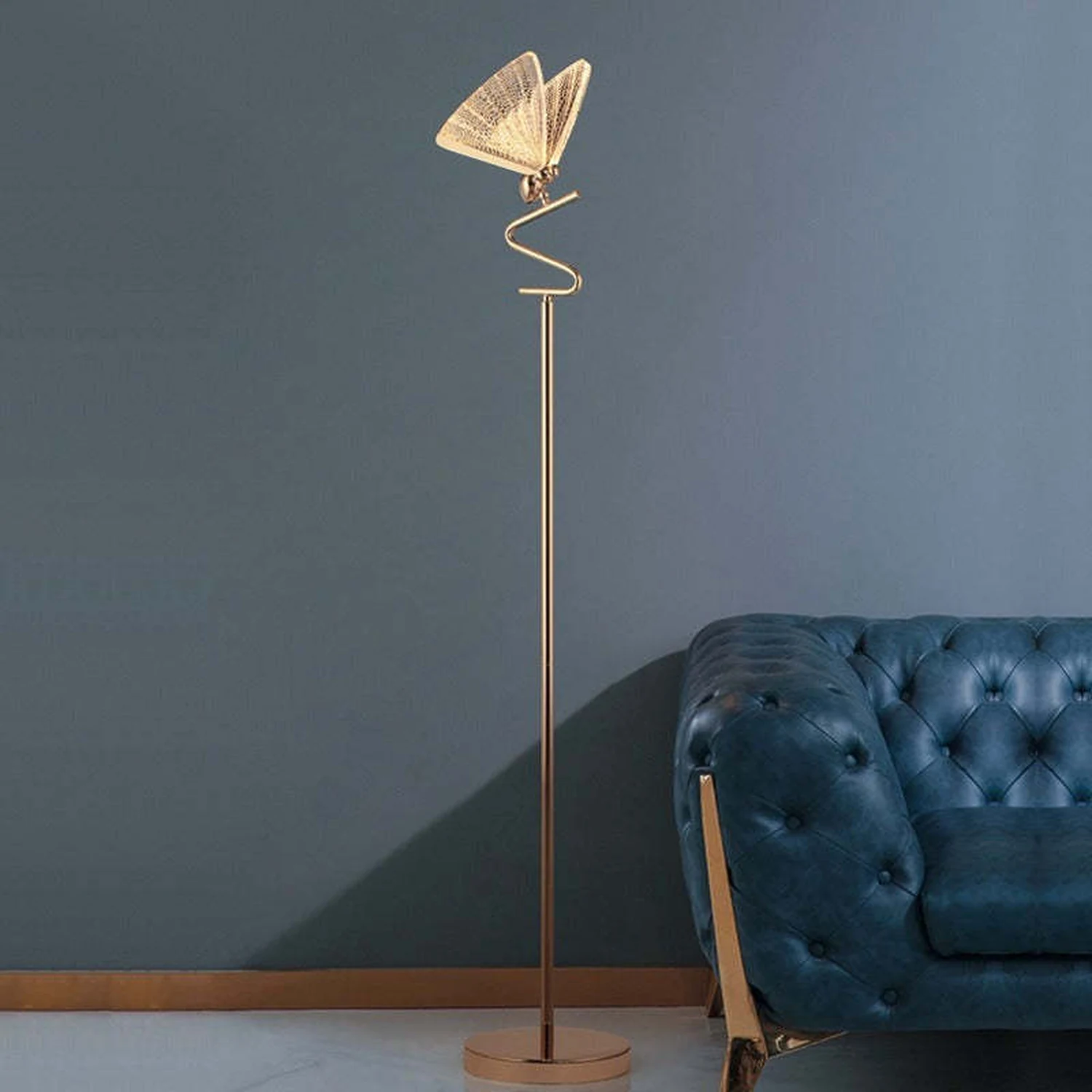 Kady Modern Butterfly Floor/Table Lamp, Living Room/Bedroom - Lumpaz