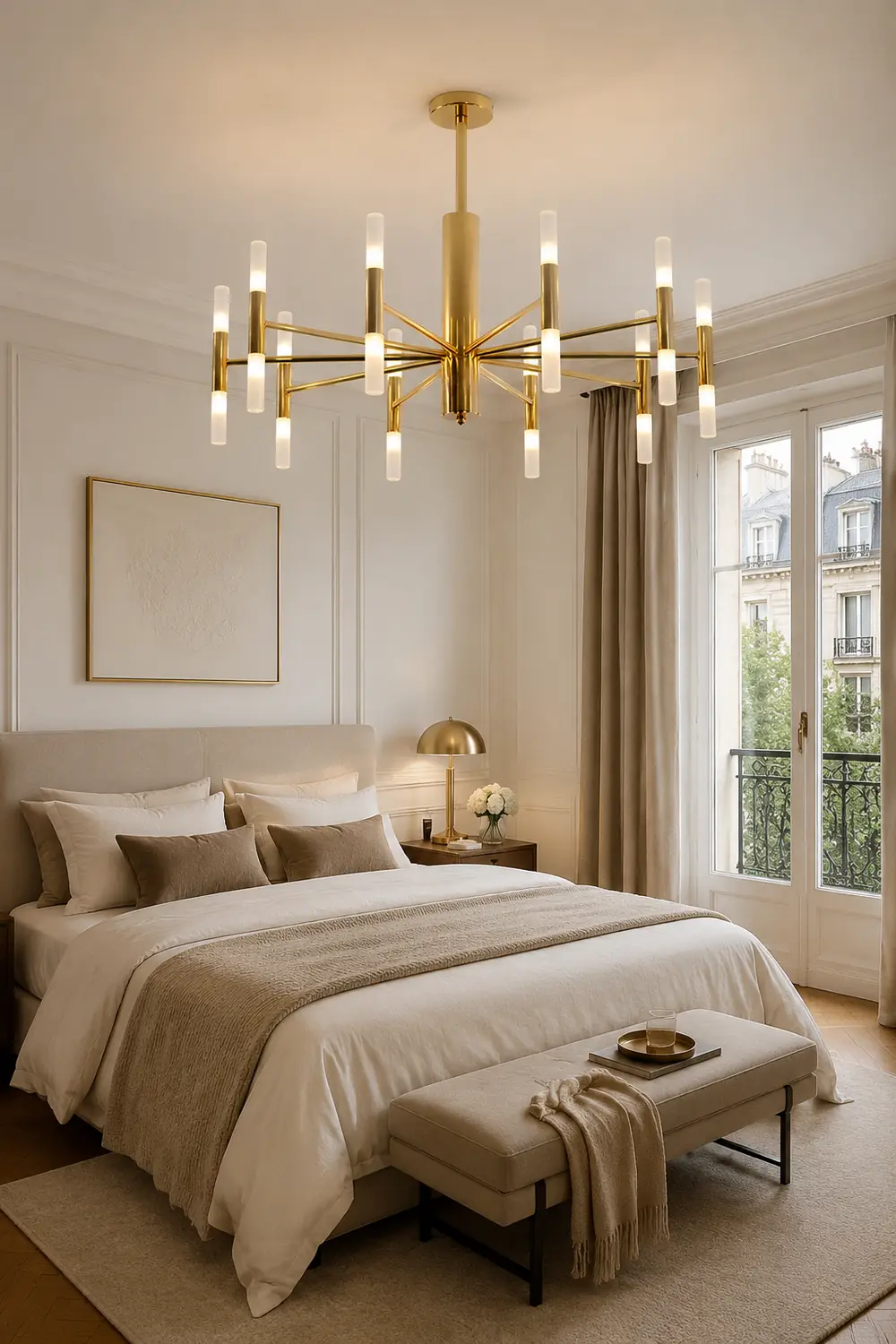 Marilyn Modern Cylindrical Metal Chandelier, Gold - Lumpaz