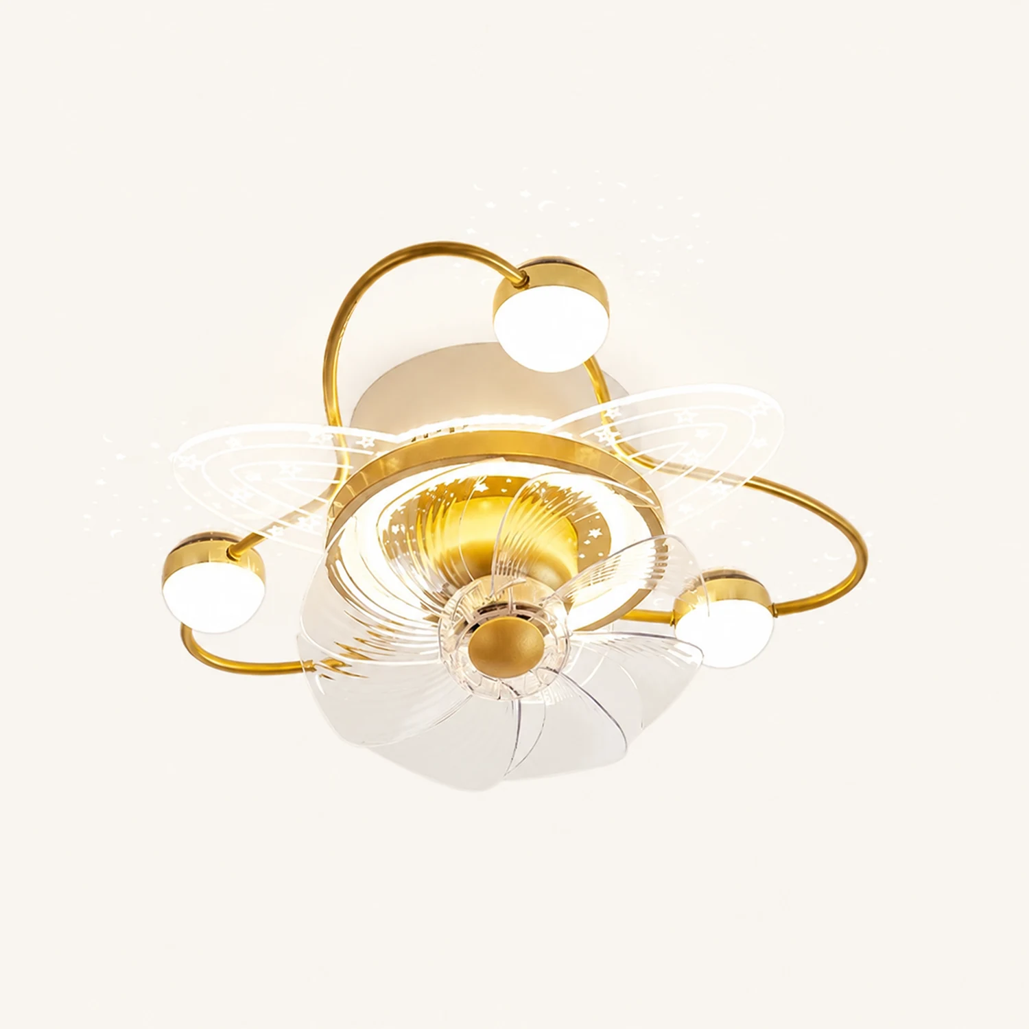 Madina Ceiling Fan with Light, 6 Style, 22"/24" - Lumpaz