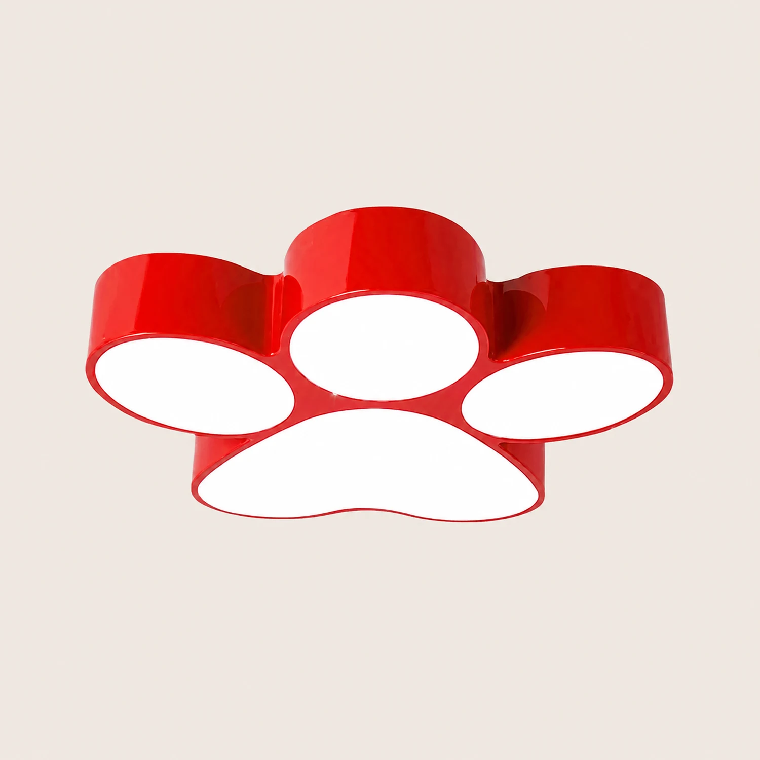 Freja Modern Dog Paw Acrylic Children Ceiling Flush Mount Light - Lumpaz