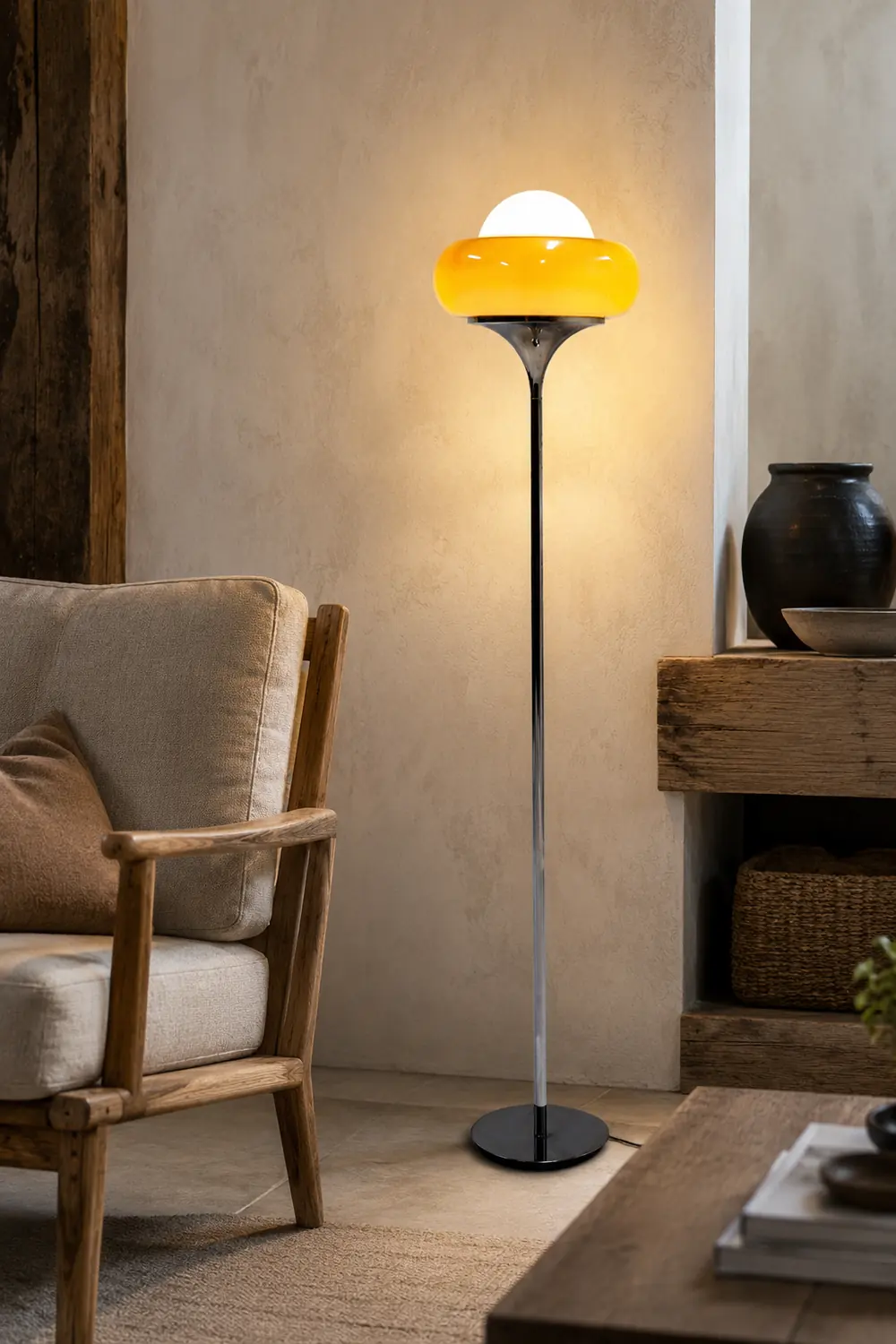 Morandi Modern Stained Glass Tall Floor Lamp Living Room - Lumpaz
