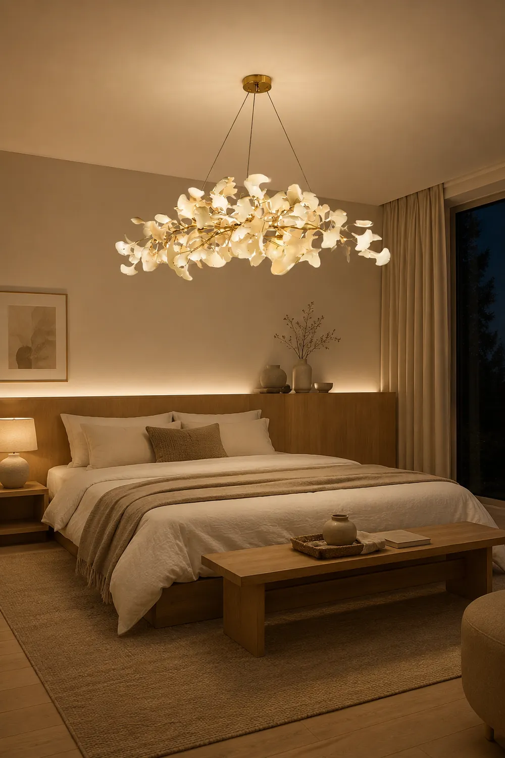 Ophelia Modern Gold Metal/Acrylic Art Deco Chandelier Living Room - Lumpaz