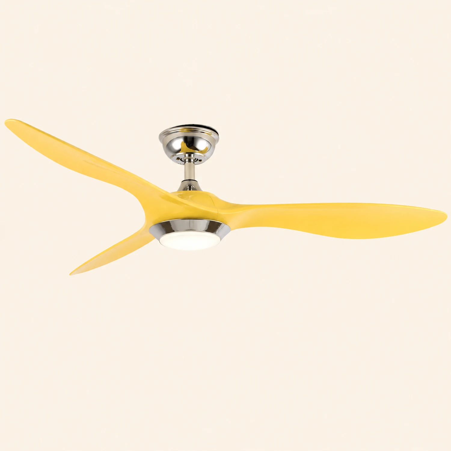Garner 3-Blade Black & Yellow Ceiling Fan with Light, DIA 52'' - Lumpaz