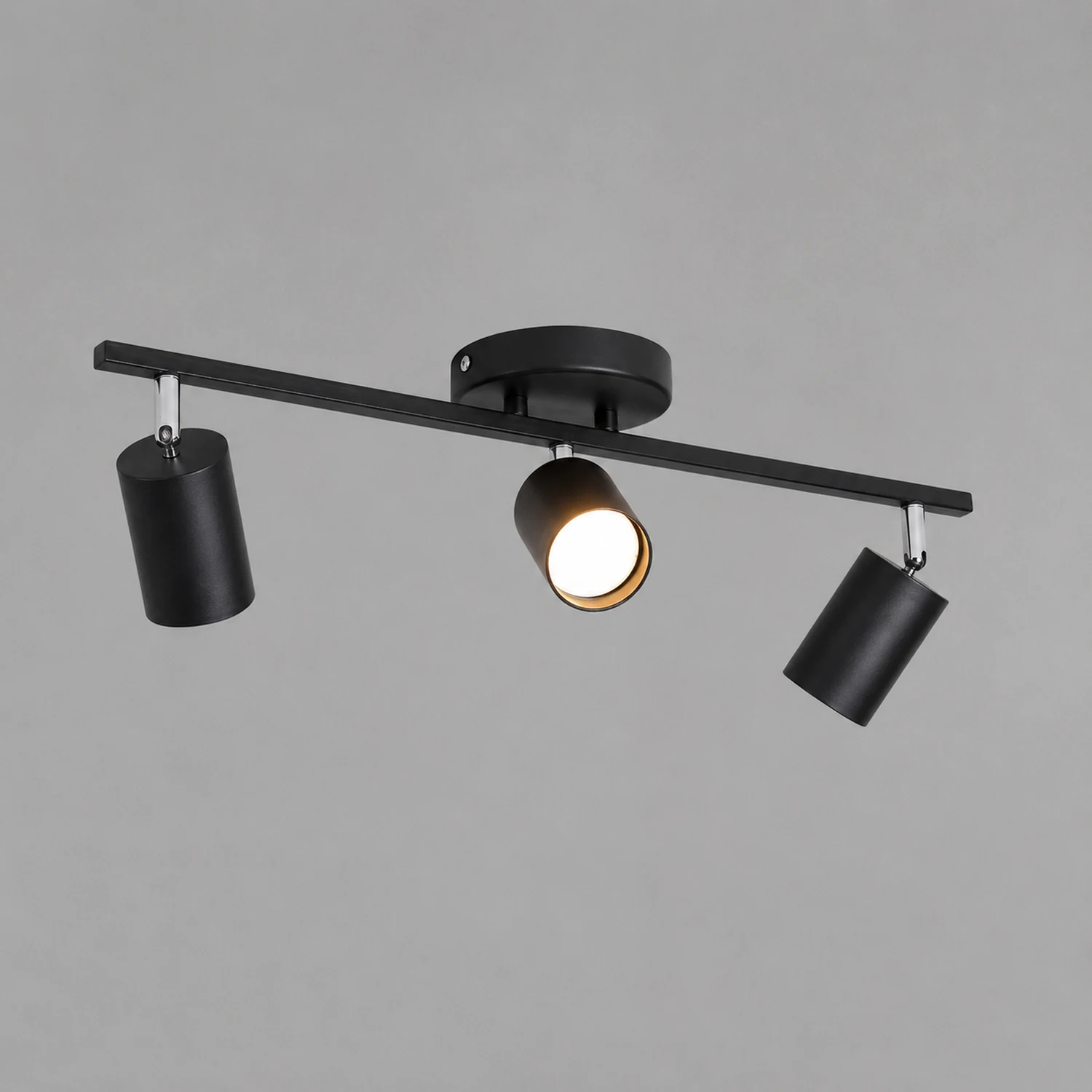 Freja Cylindrical Modern LED Semi Flush Mount Spotlight, Black/White - Lumpaz