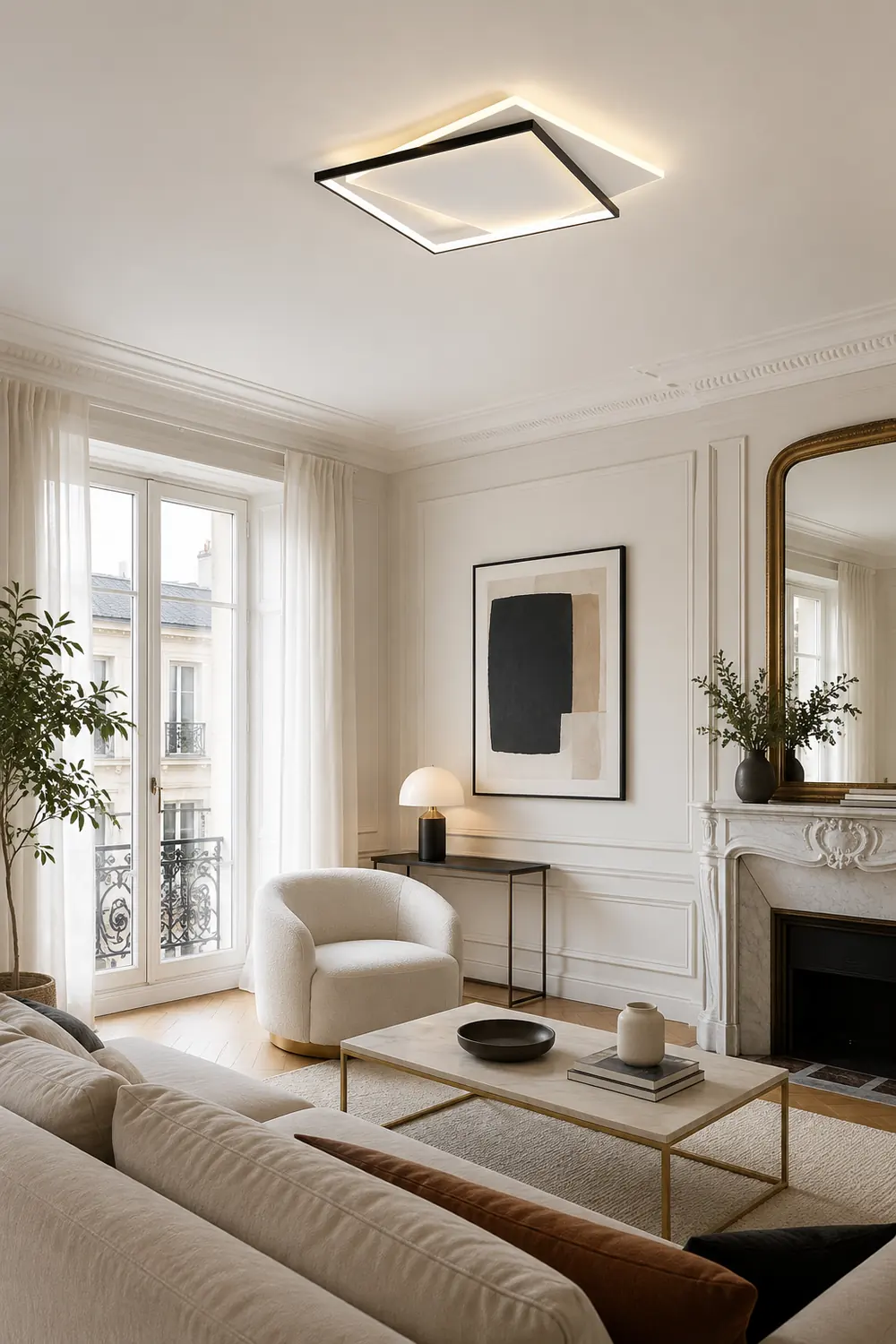 Quinn Modern Duo-Square Flush Mount Ceiling Light - Lumpaz