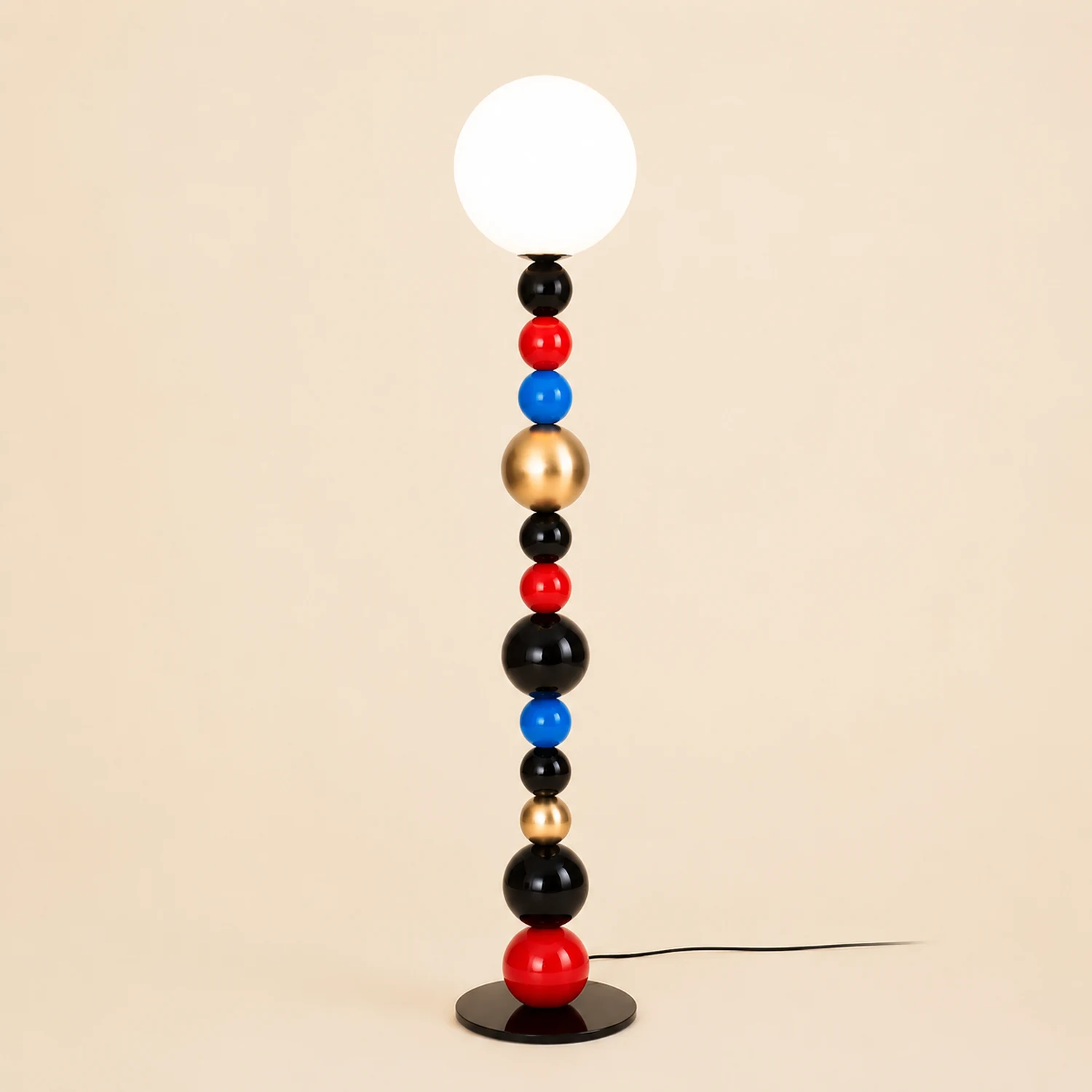 Morandi  Modern Ball Metal Colorful  Floor Lamp, Red/Green - Lumpaz