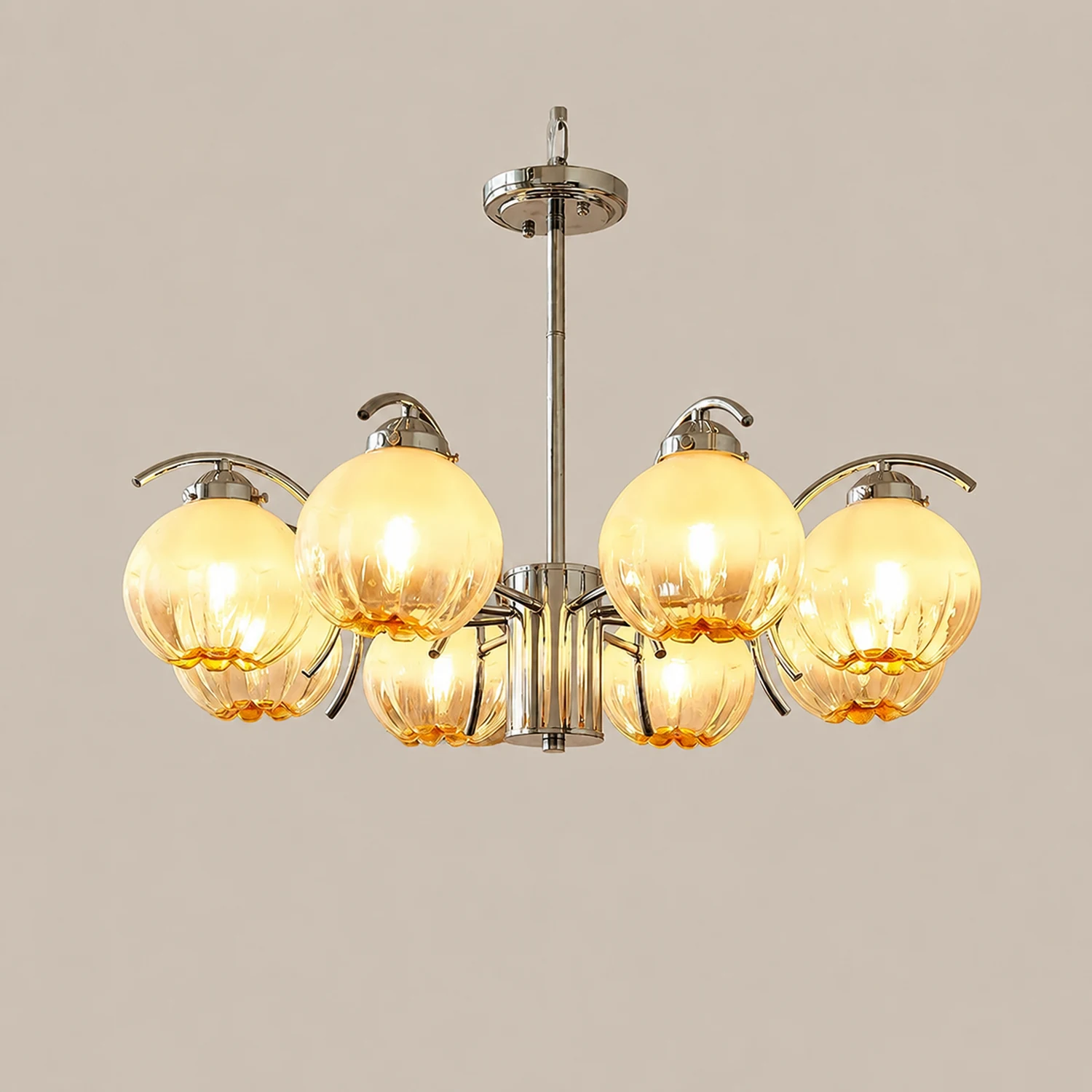 Hailie Pendant Light Gradient Flower Modern, Glass, White, Bedroom - Lumpaz