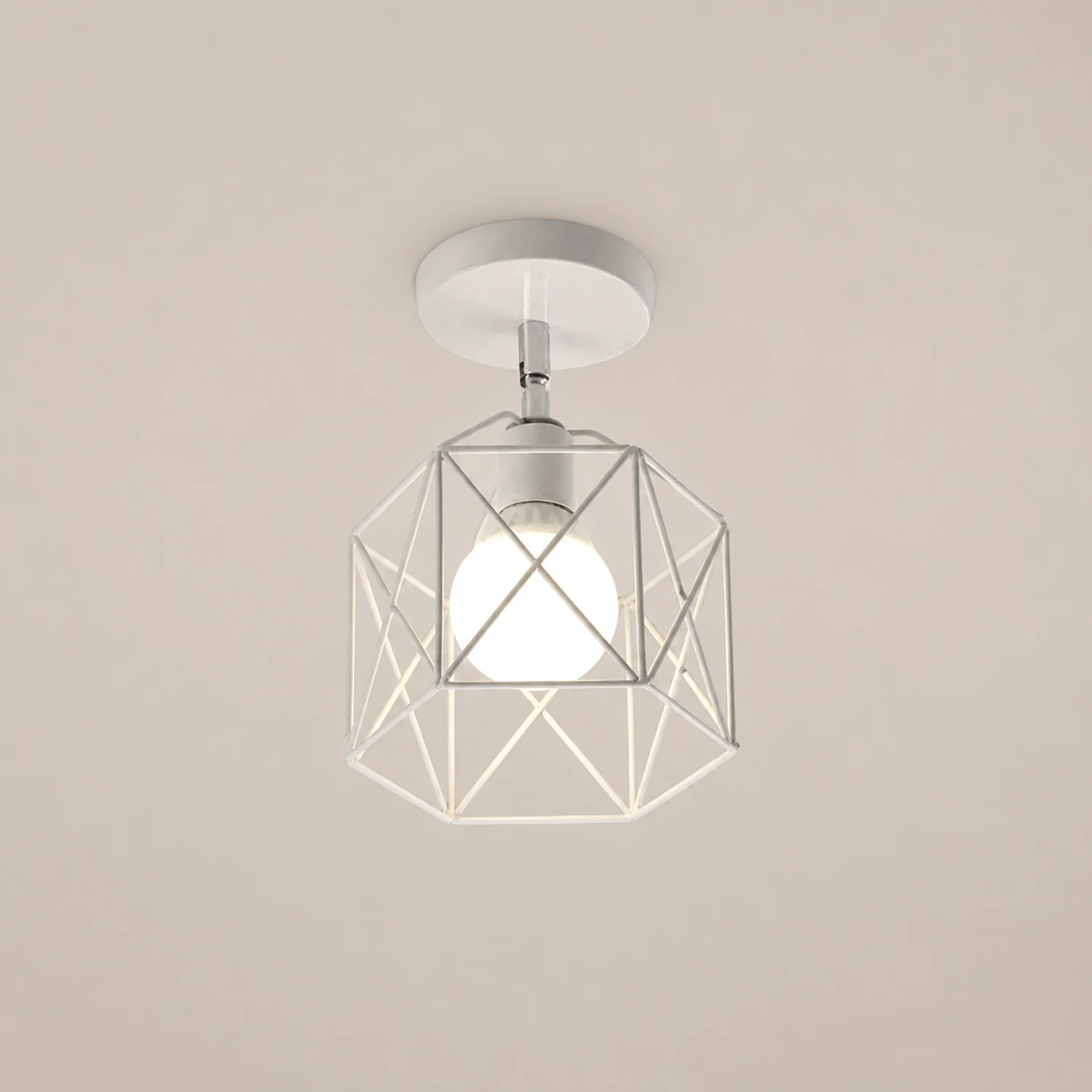 Herbert Modern Nordic Metal LED Flush Mount Ceiling Light, Black/White - Lumpaz
