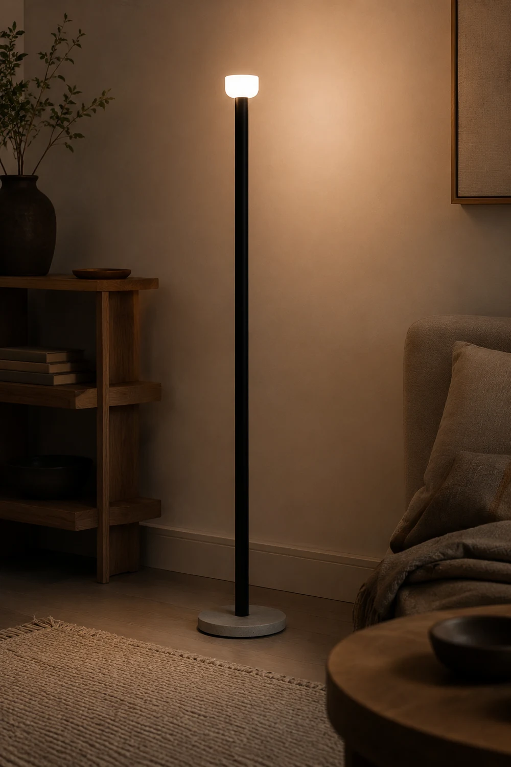 Avi Floor Lamp Nordic/Minimalist Metal, Black/White/Red/Yellow, Dining Room - Lumpaz