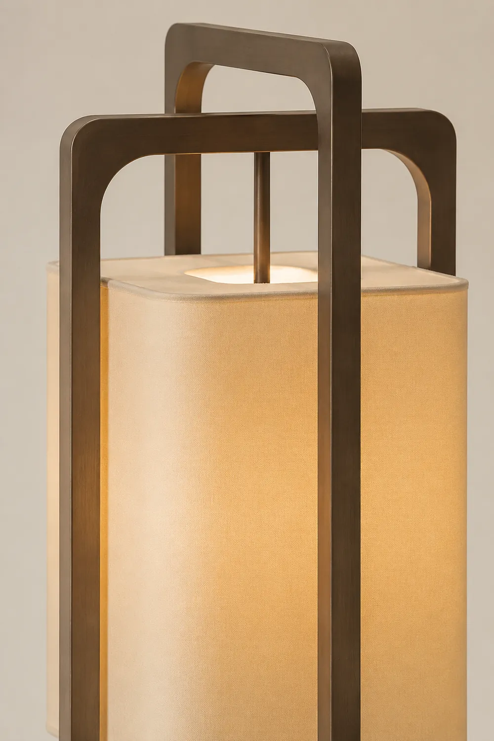 Ozawa Retro Rectangular Wood Fabric Floor Lamp - Lumpaz