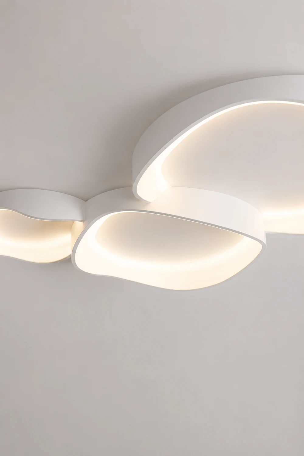 Arisha Modern Wave Flush Mount Ceiling Light White Living Room - Lumpaz