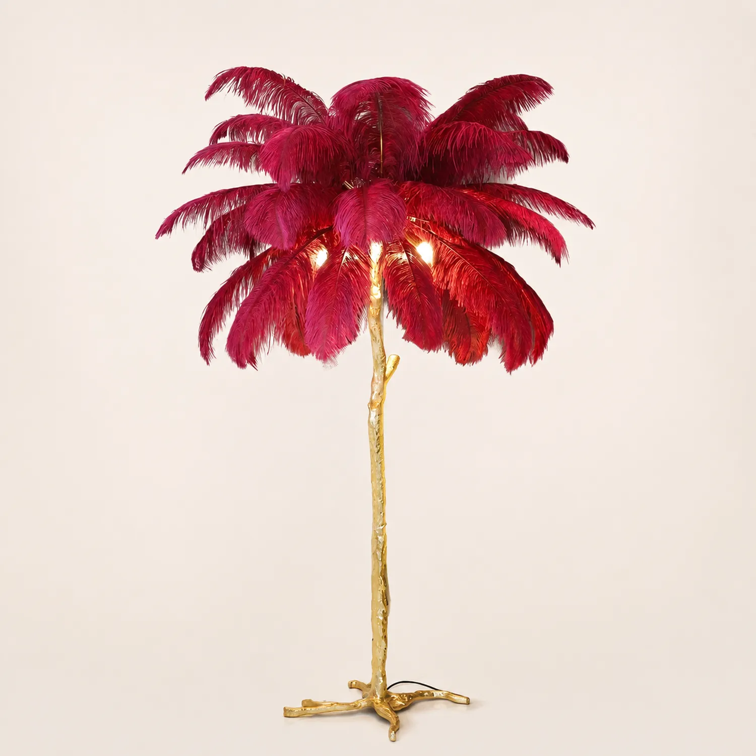 O'Moore Nordic Luxury Unique Ostrich Feather Floor Lamp/Table Lamp - Lumpaz