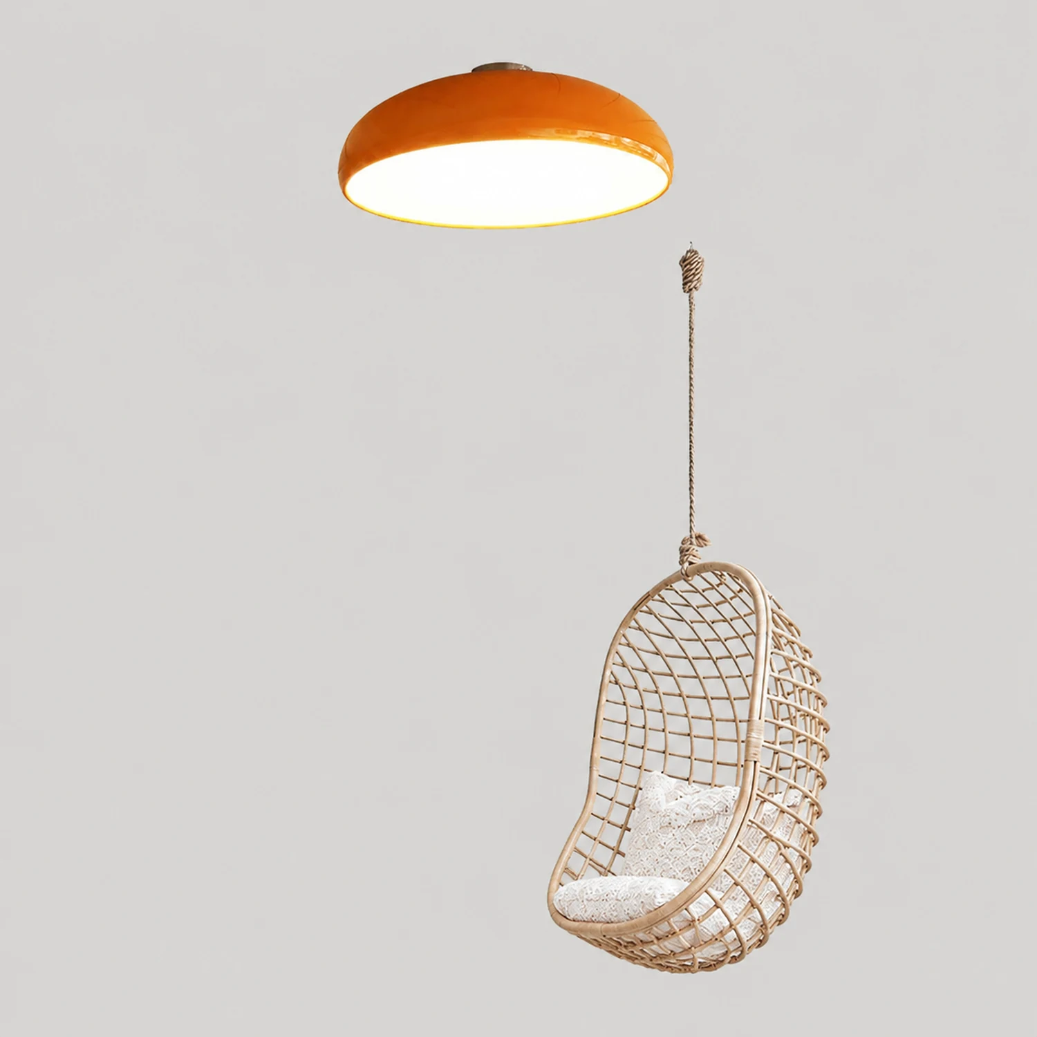 Morandi Vintage LED Ceiling Light White/Black/Red/Orange Metal Bedroom/Living Room - Lumpaz