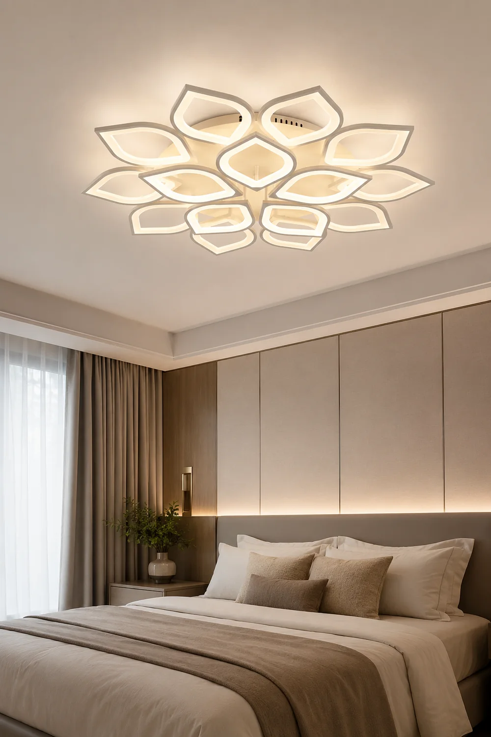 Hana Modern Designer Flower Flush Mount Ceiling Light - Lumpaz