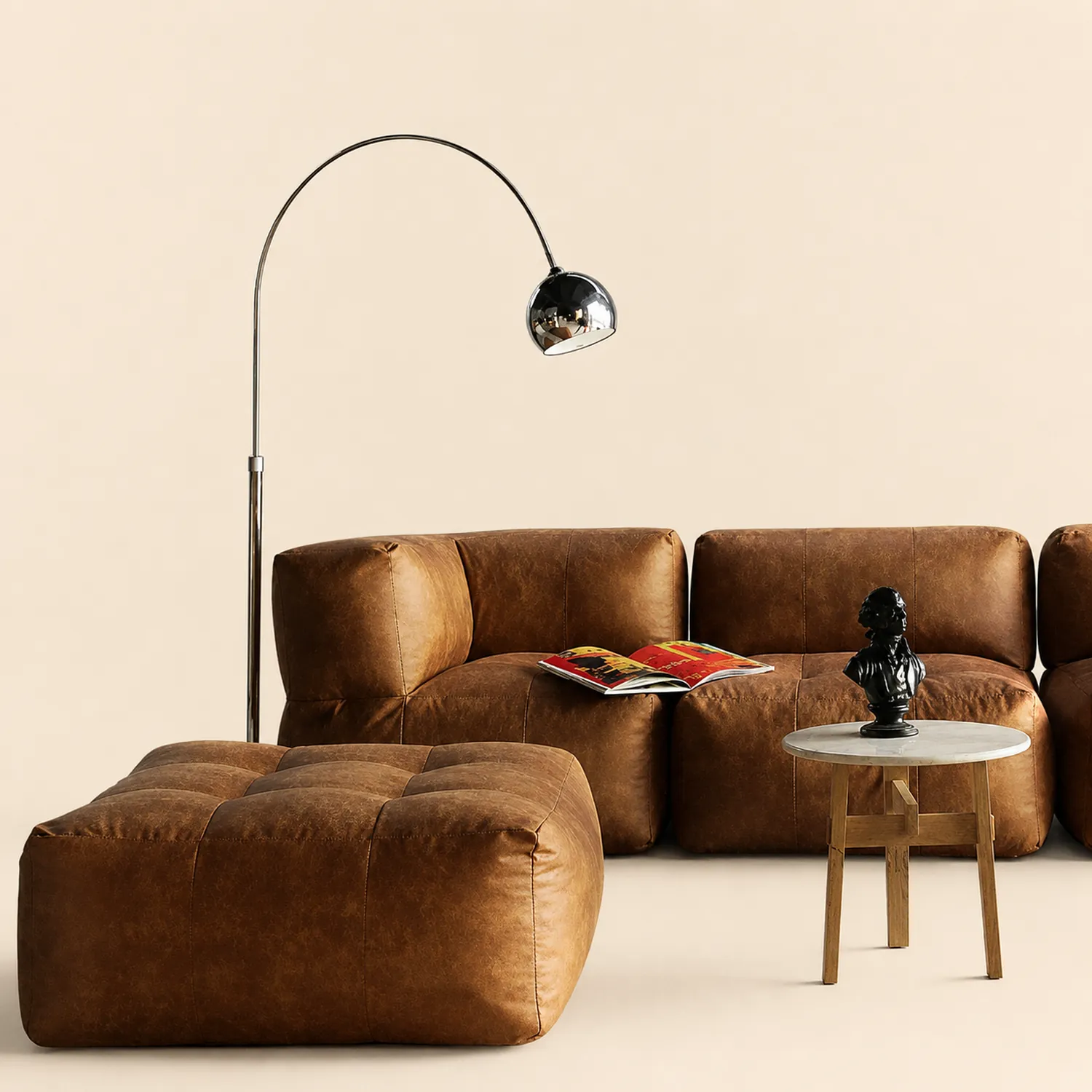 Macaron Modern Fishing 1 Light Arc Floor Lamp Metal - Lumpaz