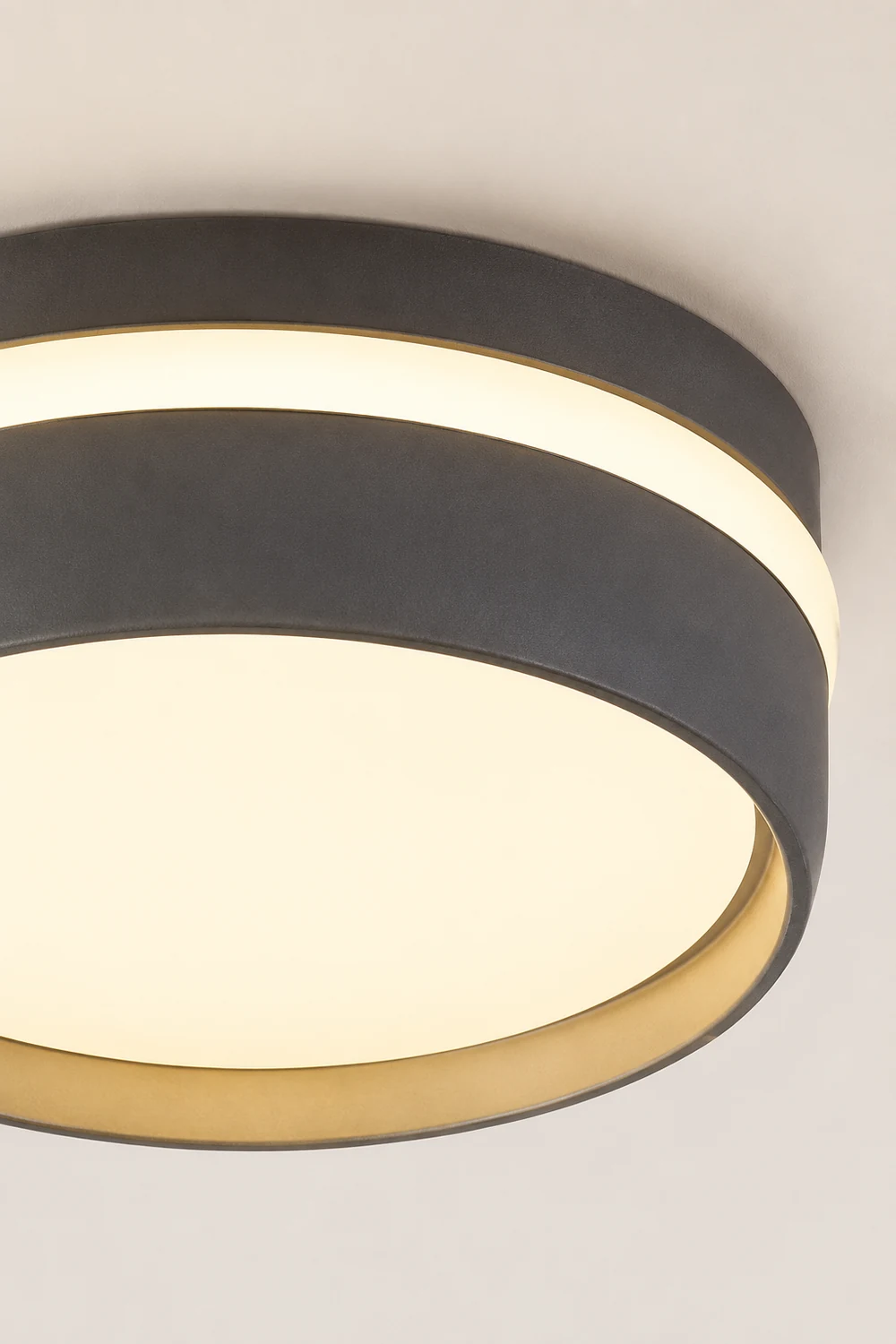 Quinn Flush Mount Ceiling Light Black/White - Lumpaz